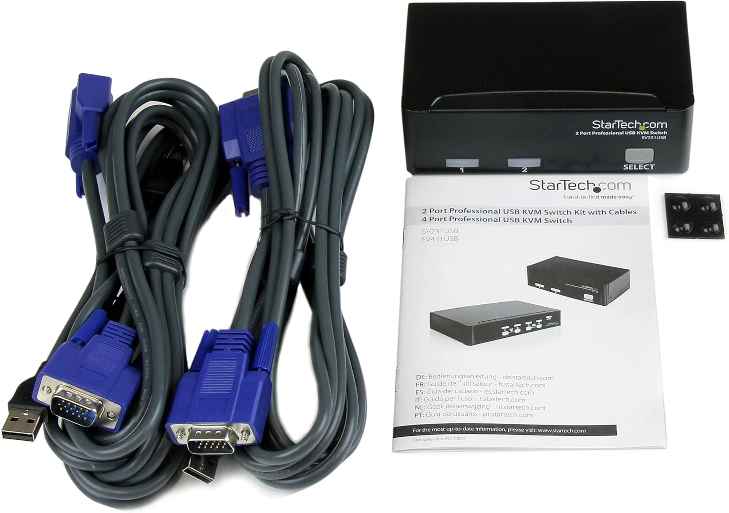 StarTech.com 2 Port Professional USB KVM Switch Kit with Cables (SV231USBGB - Image 4