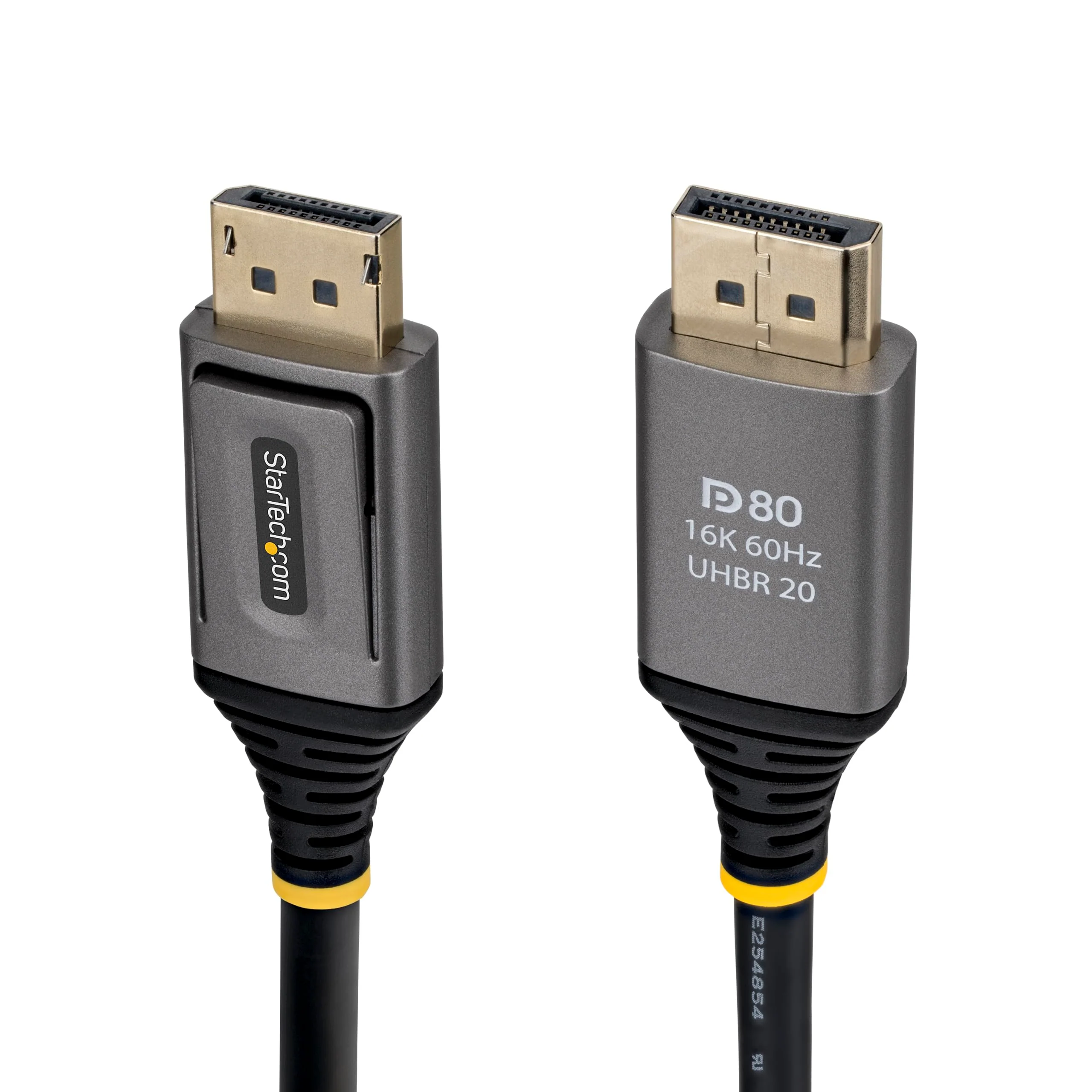 StarTech 2m DisplayPort 2.1 Cable, VESA Certified DP80 DisplayPort Cable, Uncompressed 10K/8K 60Hz, 16K 60Hz/8K 240Hz w/DSC 1.2a, DP 2.1 Monitor Cord