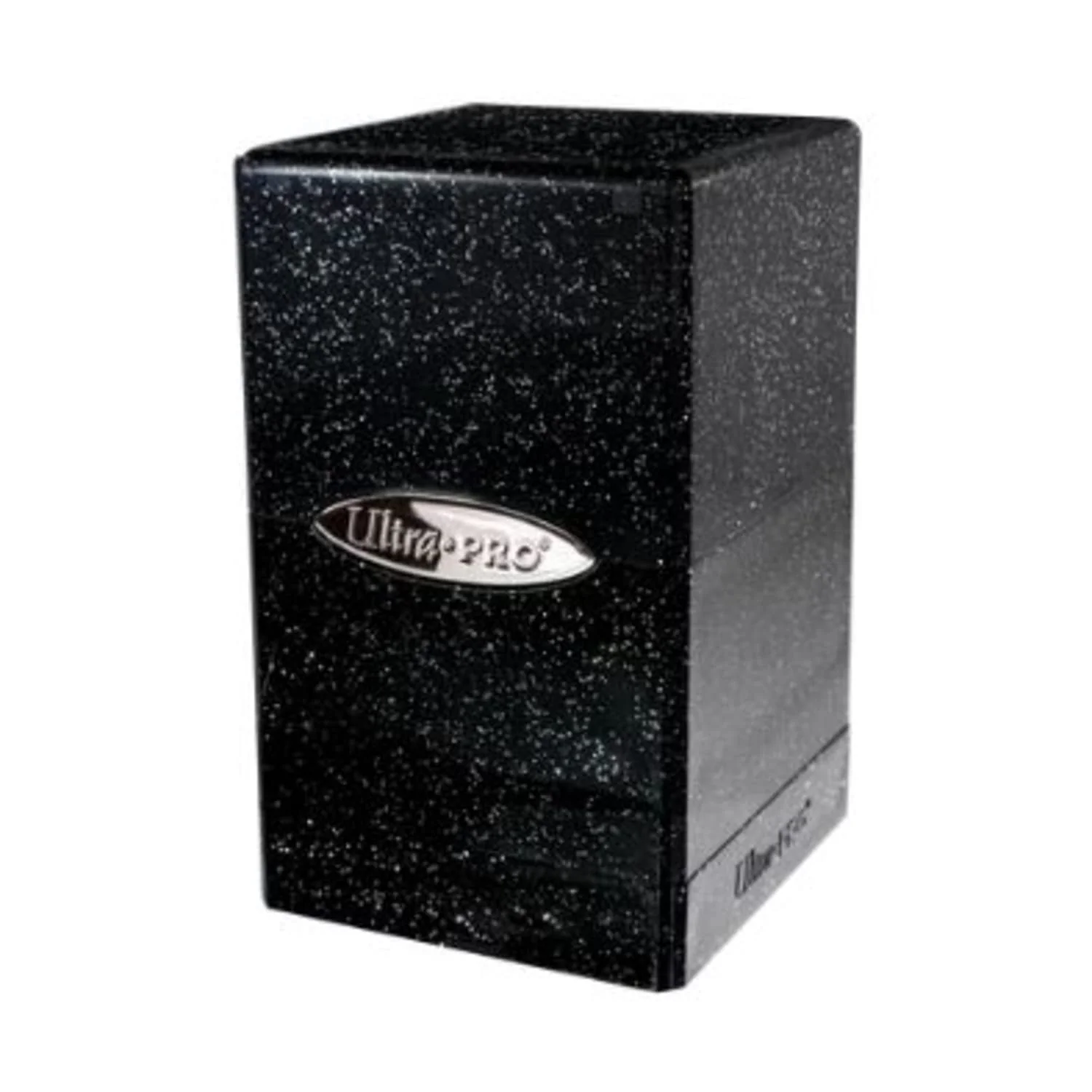 Ultra Pro - Satin Tower 100+ Card Deck Box (Glitter Black) - Protect Your Gaming Cards, Sports Cards or Collectible Cards In Stylish Glitter Deck Box, Perfect for Safe Traveling - Image 2