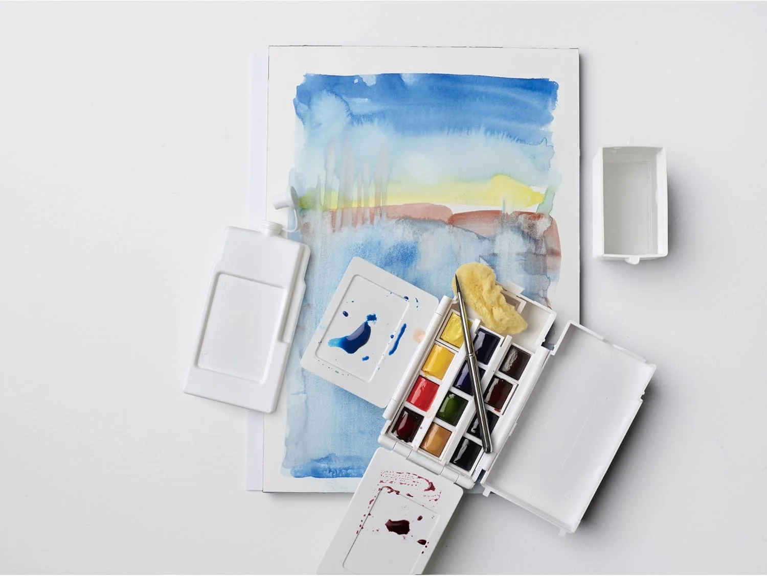 Winsor & Newton 0190685 Professional Water Colour, fijnste kunstenaars aquarelverf met de hoogst mogelijke pigmentatie, uitstekende lichtechtheid - Field Box 12 x halve napjes - Image 2