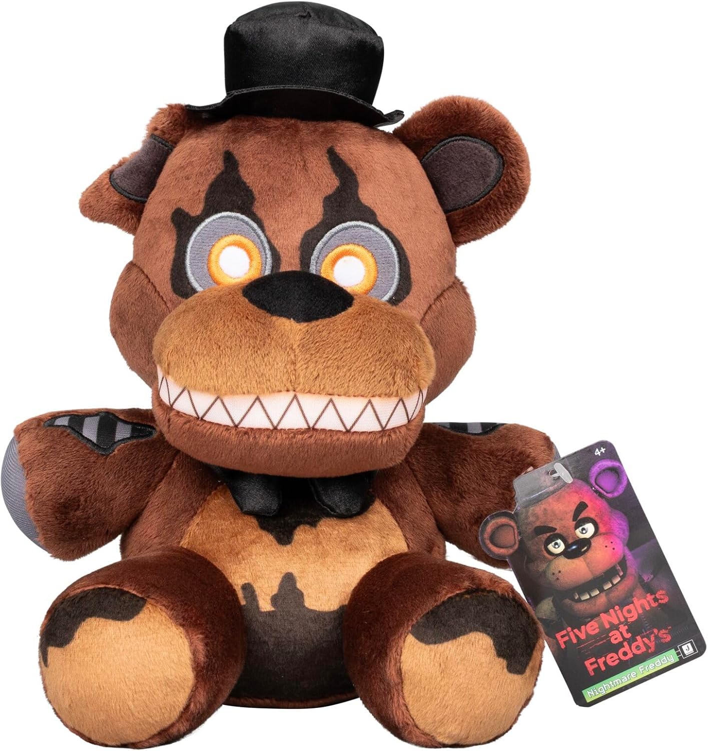 Jazwares Five Nights at Freddy’s Nightmare Freddy 8-Inch Plush | Soft Material and Glow-In-The-Dark Eyes - Image 2