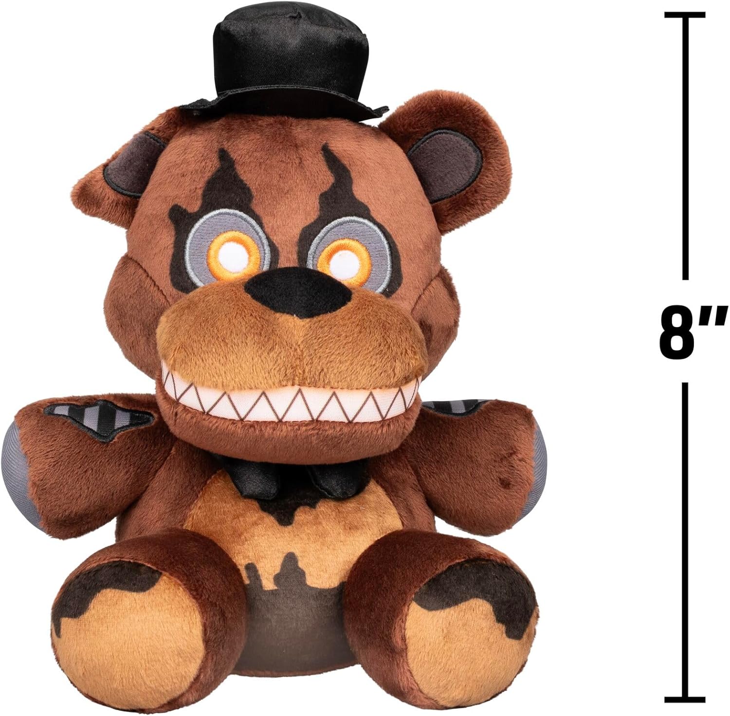 Jazwares Five Nights at Freddy’s Nightmare Freddy 8-Inch Plush | Soft Material and Glow-In-The-Dark Eyes - Image 4