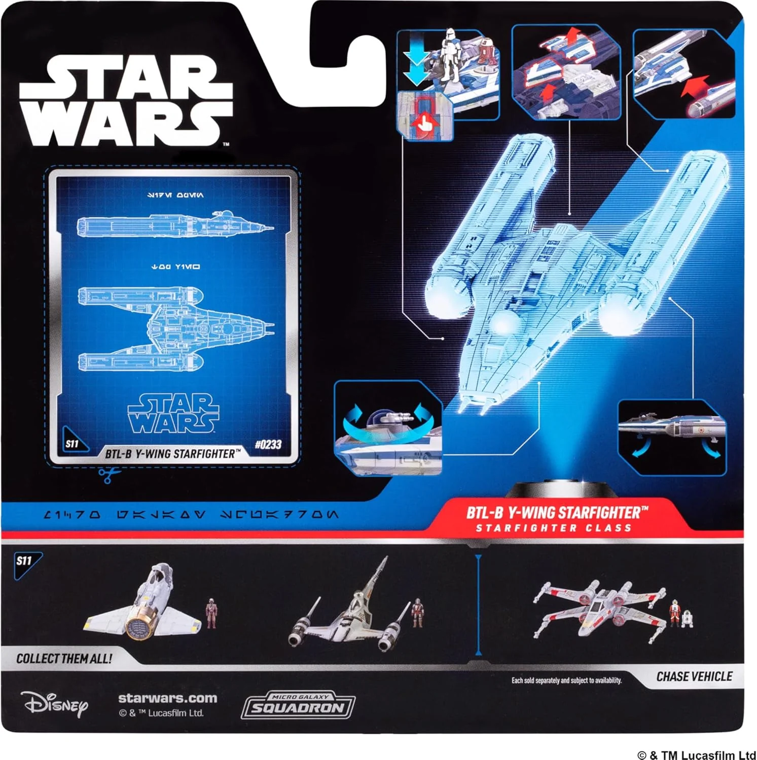 Star Wars™ Micro Galaxy Squadron SWJ0536 - BTL Y-Flügel Sternenjäger - offizielles 12,5 cm großes Fahrzeug mit 2 Micro-Figuren (2,5 cm) - Image 6