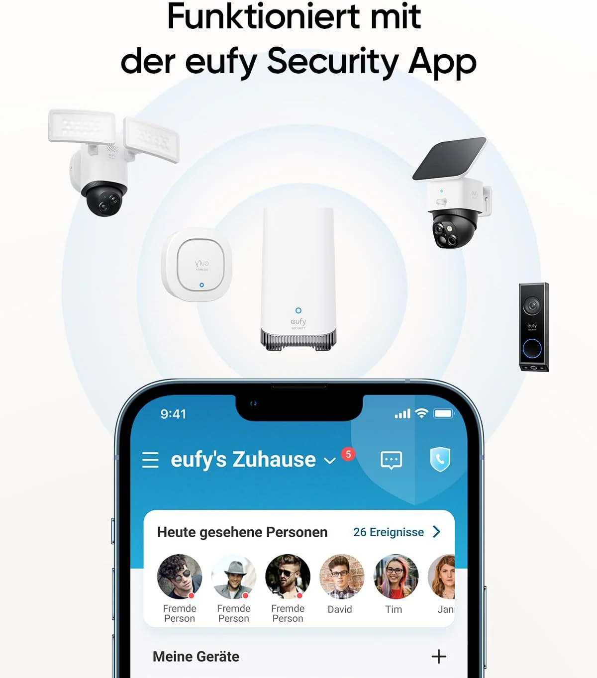 eufy Security Sirene, 105dB kabelloser Alarm, IP65 Wetterfest, mit Fernalarmierung, 2 Jahre Batterielaufzeit, Homebase 2 & 3 kompatibel, App Steuerung, HomeBase Erforderlich - Image 3
