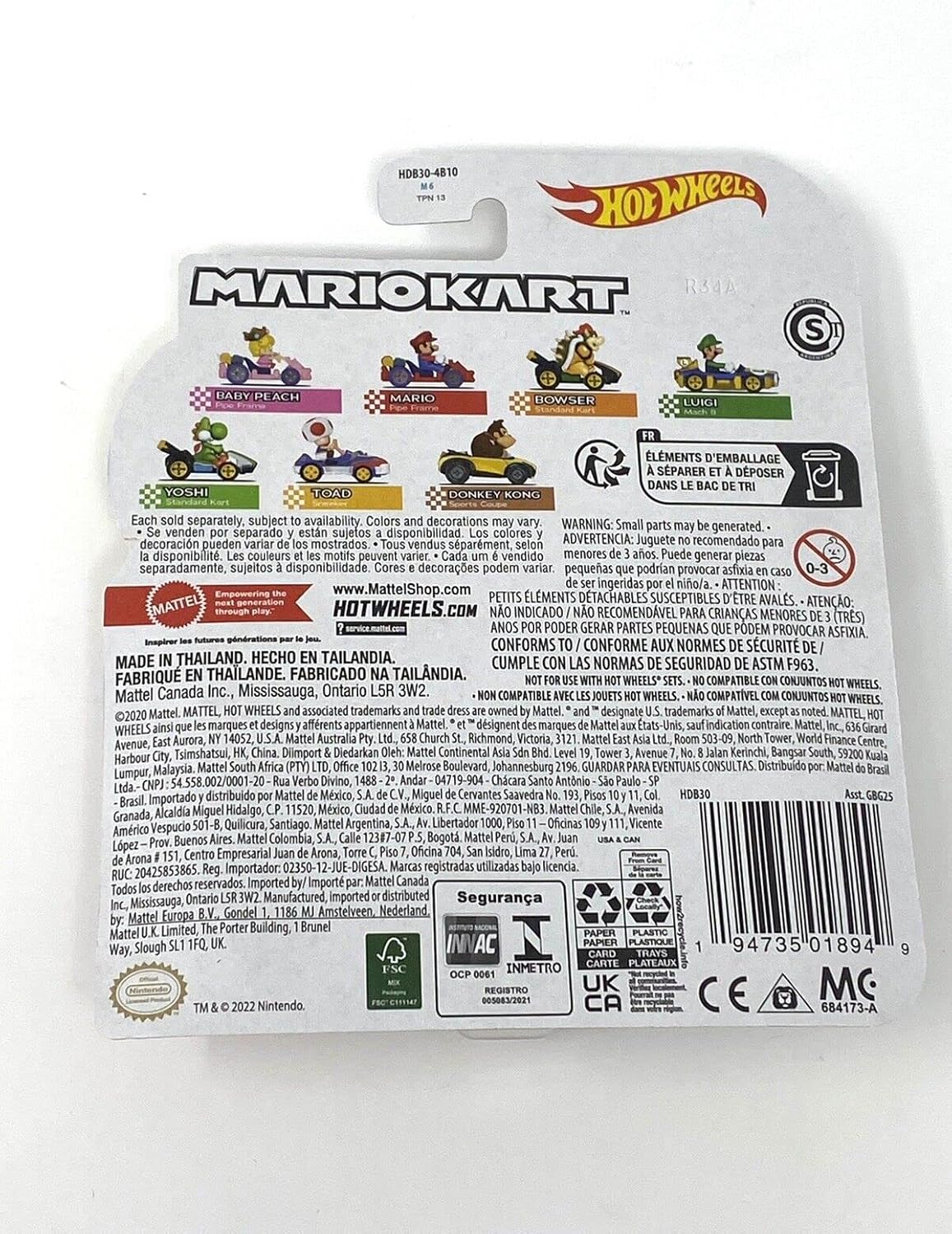 Baby Peach Mariokart Die Cast Car - Image 3