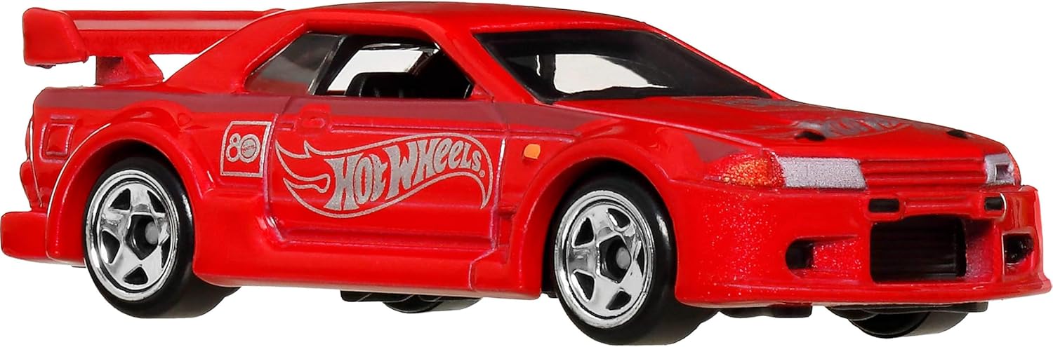 Hot Wheels Toy Cars & Trucks 8-Pack, Set of 8 Die-Cast 1:64 Scale Retro Vehicles with Special Mattel 80th Anniversary Deco & Packaging - Image 6