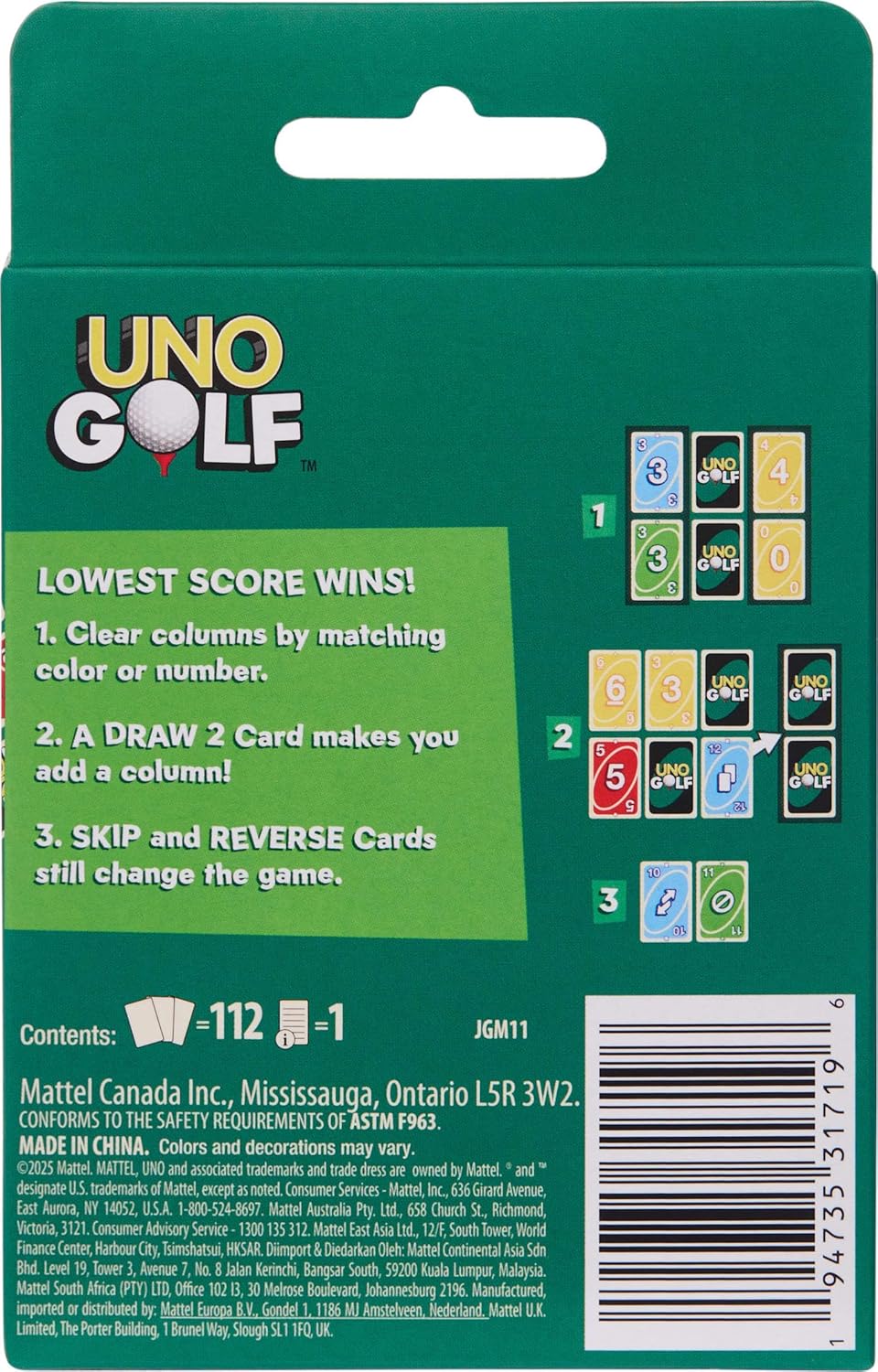 Mattel Games UNO Golf - Image 2