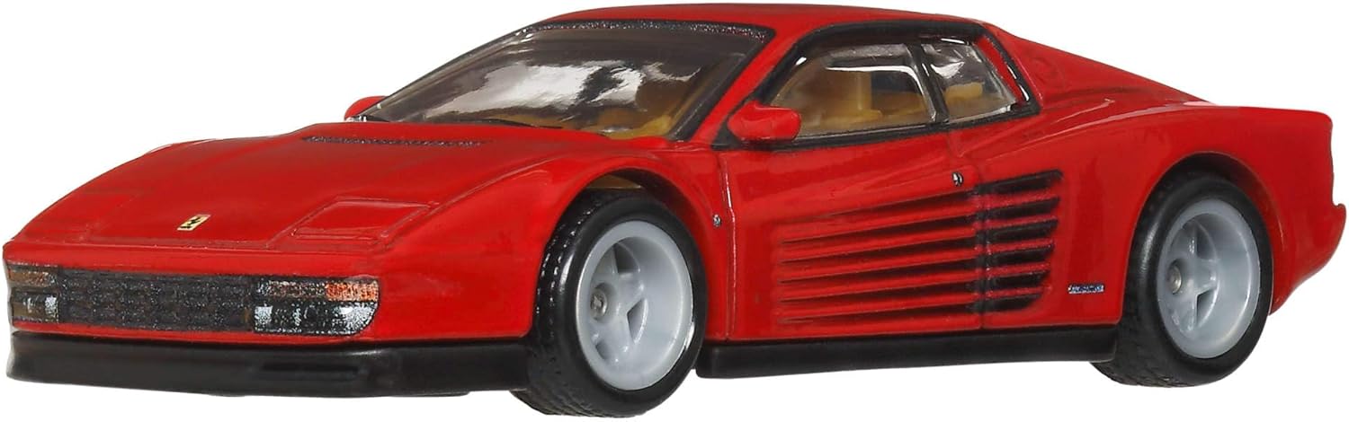 Hot Wheels Premium Car Culture - Testarossa, modellino da collezione in scala 1:64 con telaio in metallo e pneumatici Real Riders, decorazioni premium e dettagli realistici, 3+ anni, JKF00 - Image 5