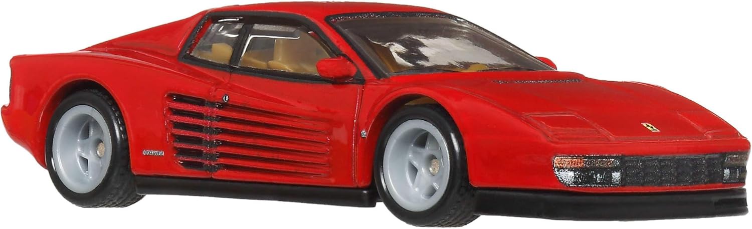 Hot Wheels Premium Car Culture - Testarossa, modellino da collezione in scala 1:64 con telaio in metallo e pneumatici Real Riders, decorazioni premium e dettagli realistici, 3+ anni, JKF00 - Image 6