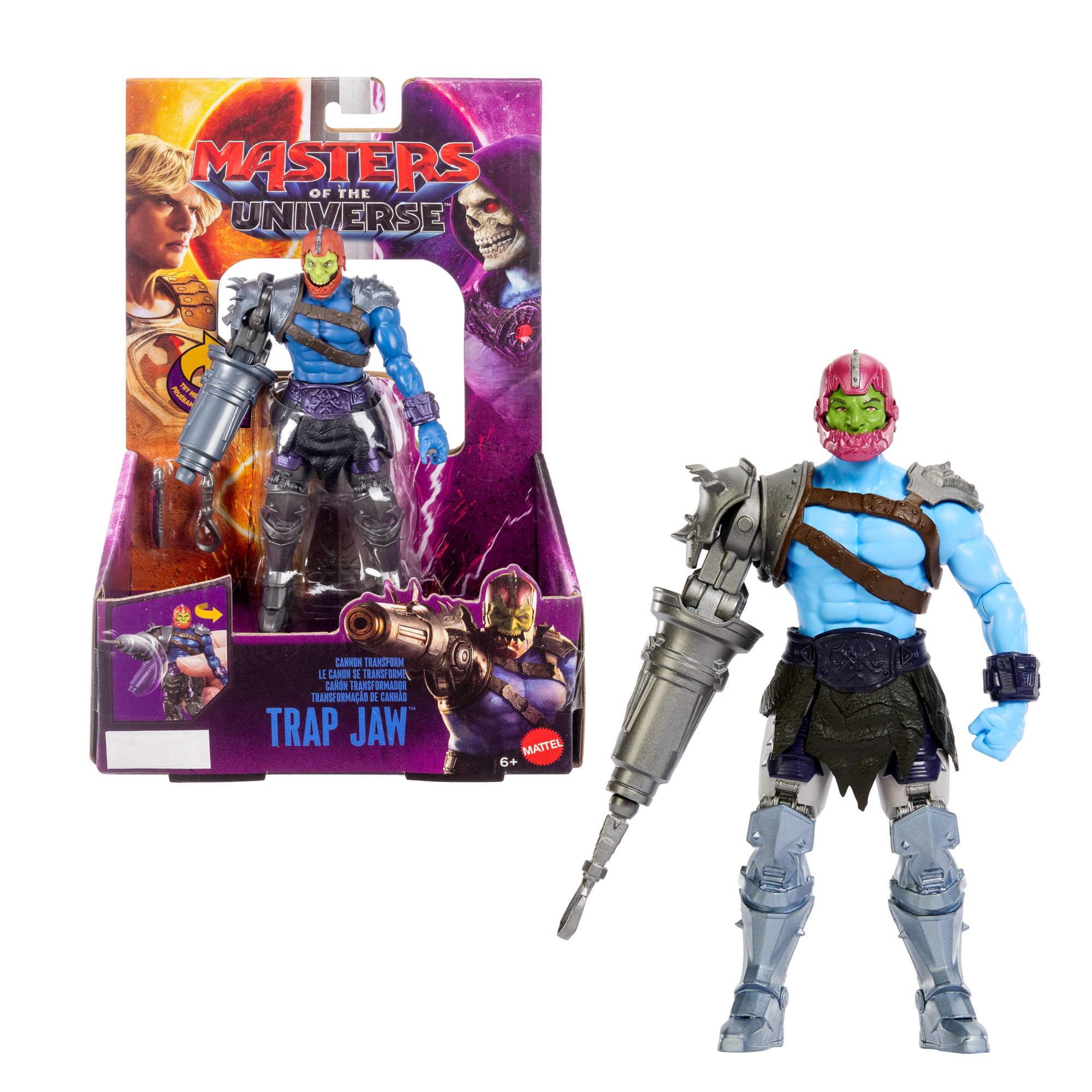 Masters of the Universe - Trap Jaw, action figure con cannone trasformabile e movimento di rotazione e rilascio, design ispirato al cattivo del film Masters of the Universe 2026, JKJ03