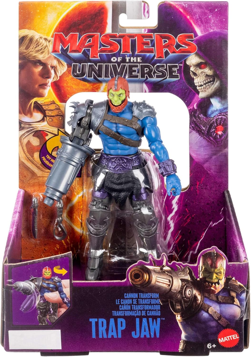 Masters of the Universe - Trap Jaw, action figure con cannone trasformabile e movimento di rotazione e rilascio, design ispirato al cattivo del film Masters of the Universe 2026, JKJ03 - Image 3