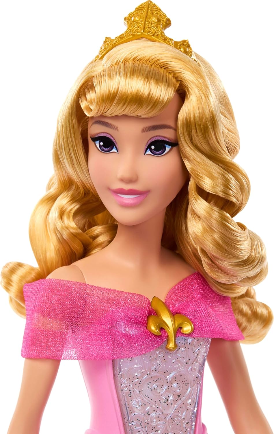 Mattel Disney Princess Aurora-Modepuppe mit leuchtendem Oberteil und Kleid mit Farbwechsel von rosa zu blau, vom Film Dornröschen inspiriert, JLK24 - Image 6