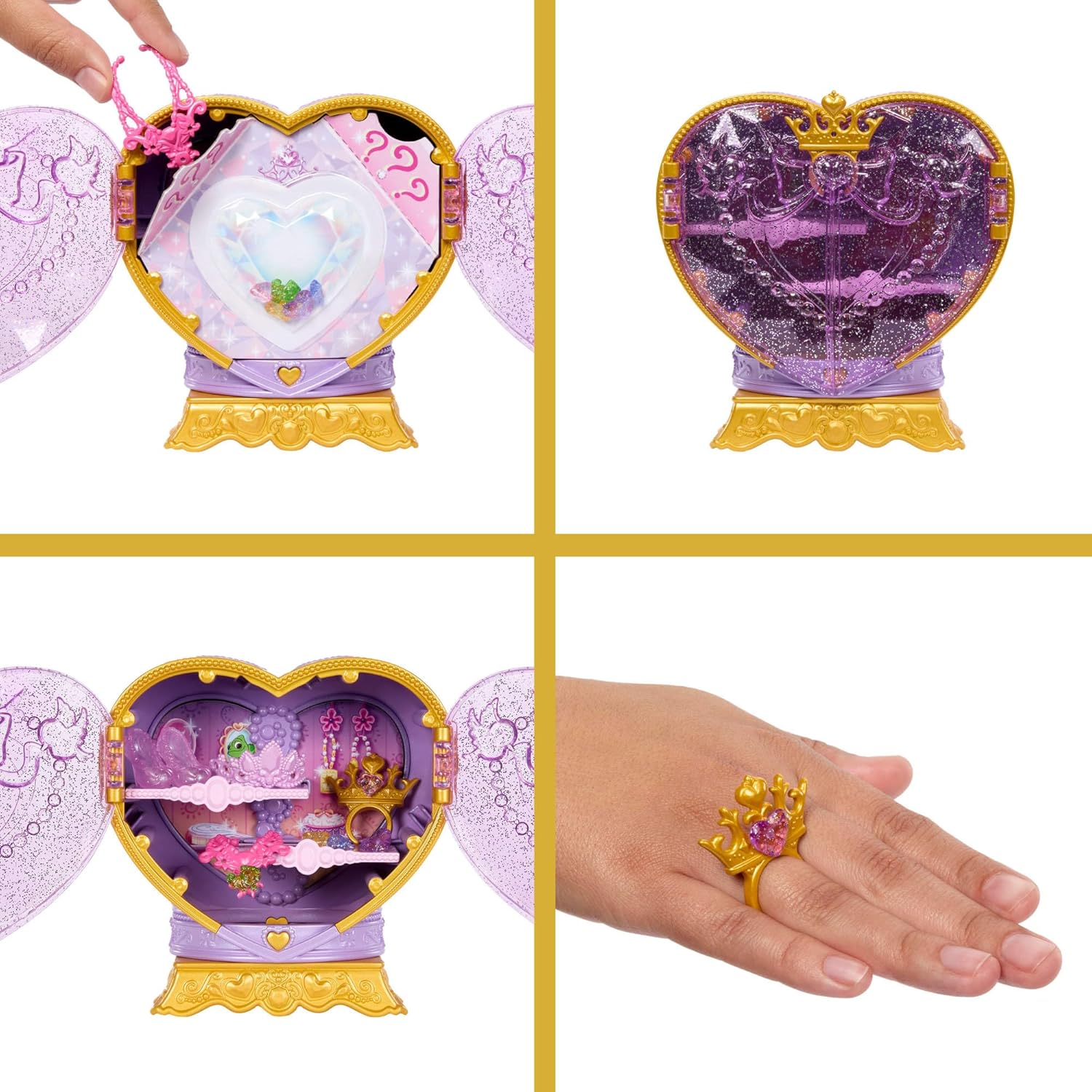 Mattel Disney Princess Rapunzel Fashion Doll & Accessories with 8 Surprises, Including Heart Gem Box, Ring for Child & 9 Play Pieces, Inspired by Movie, JLK28 - Image 6