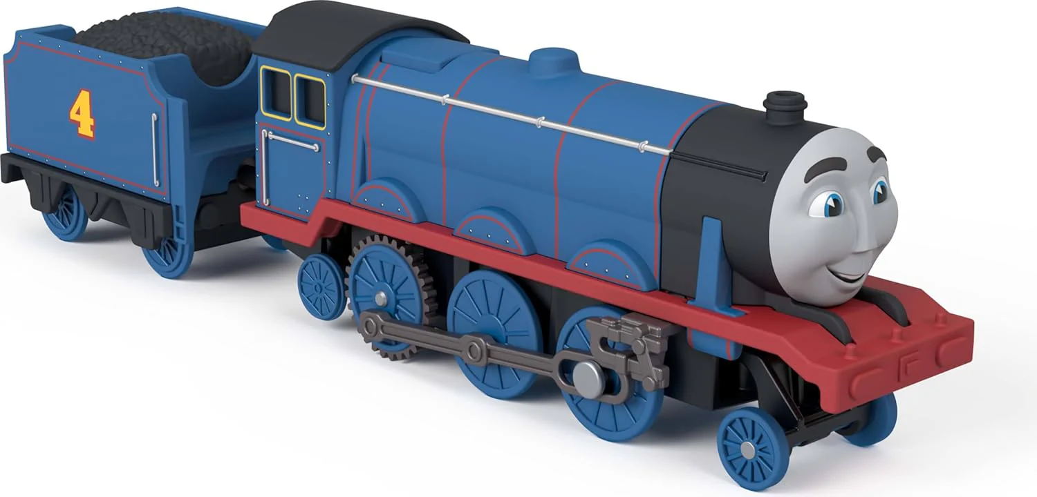 Thomas & Friends von Fisher-Price Batteriebetriebener Spielzeugzug, Batteriebetriebene Lok Gordon mit Kohlewagen, Klassische Figuren aus der Serie, JLL48 - Image 6