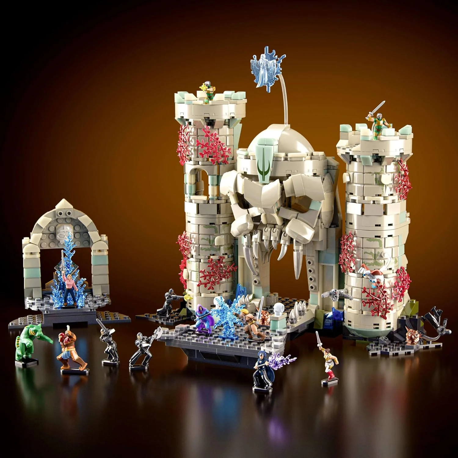 Mattel Brick Shop Masters of the Universe Building Set, Battle of Castle Grayskull with 867 Pieces and 16 Figures, Adult Collectors and Ages 13+ , JMB32 - Image 5
