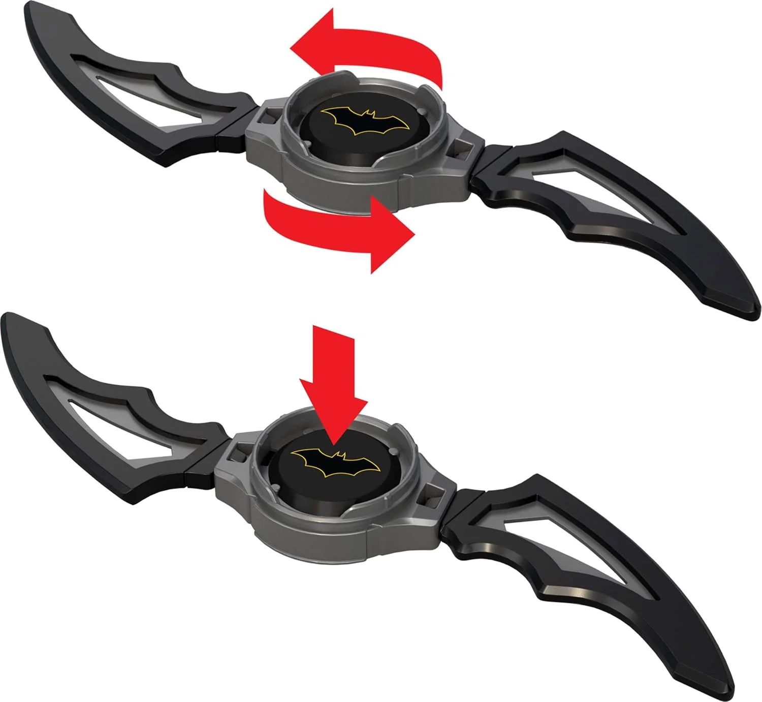 Mattel DC Premier Rollenspiel-Spielzeug, Batlink-Batarangs, Batmans legendäre Waffe im Bumerang-Stil, ca. 20 cm breit, kann geteilt und an Fahrzeugen angebracht Werden, JMD54 - Image 5