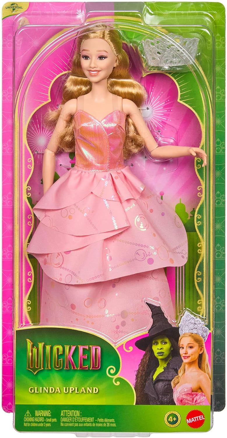 Mattel Universal Pictures’ Wicked Glinda Upland Fashion Doll with Removable Outfit & 7 Points of Articulation, Inspired by the Movie, JMG24 - Image 2