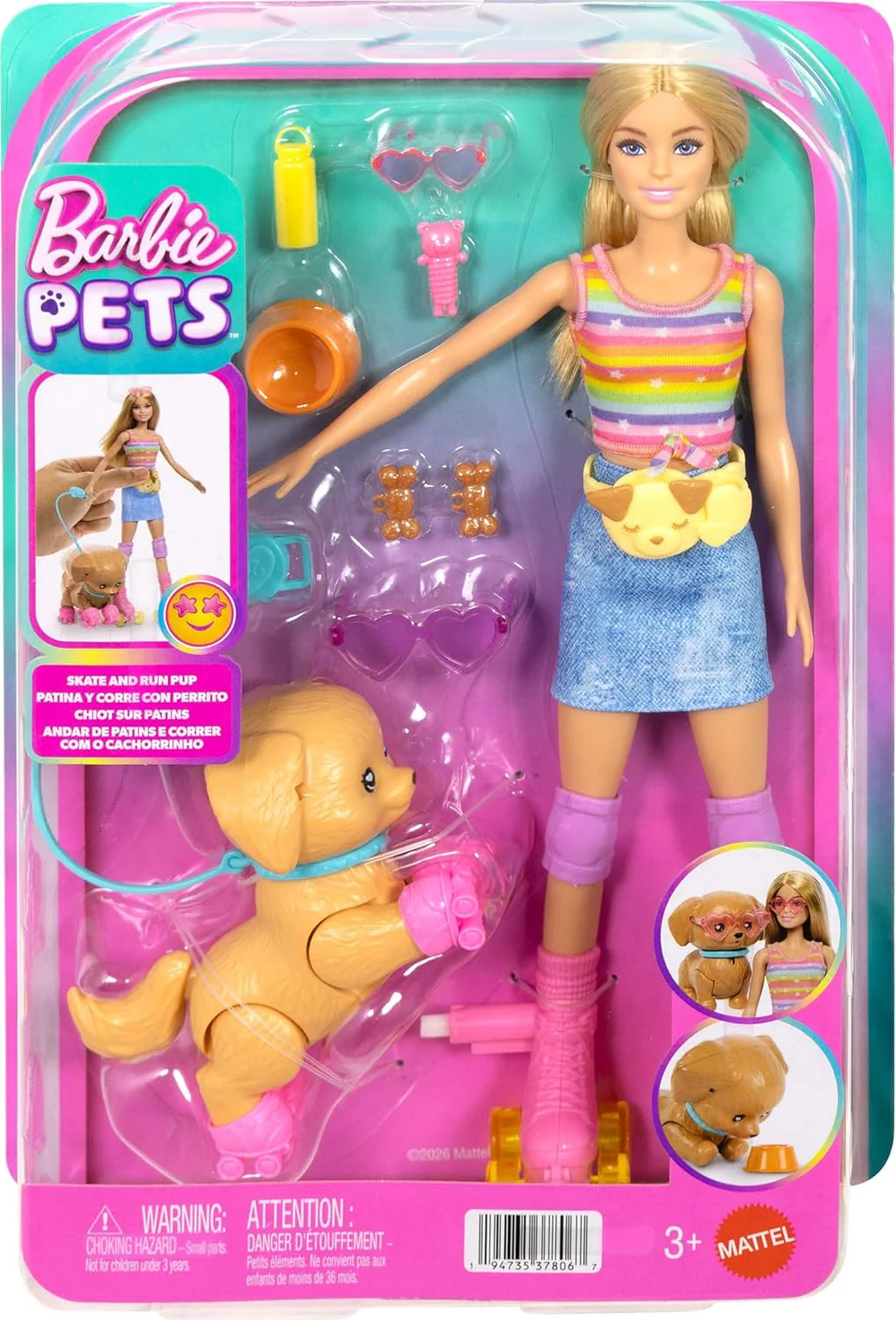 Barbie Skate And Run Pup Doll With Blonde Hair - Image 4