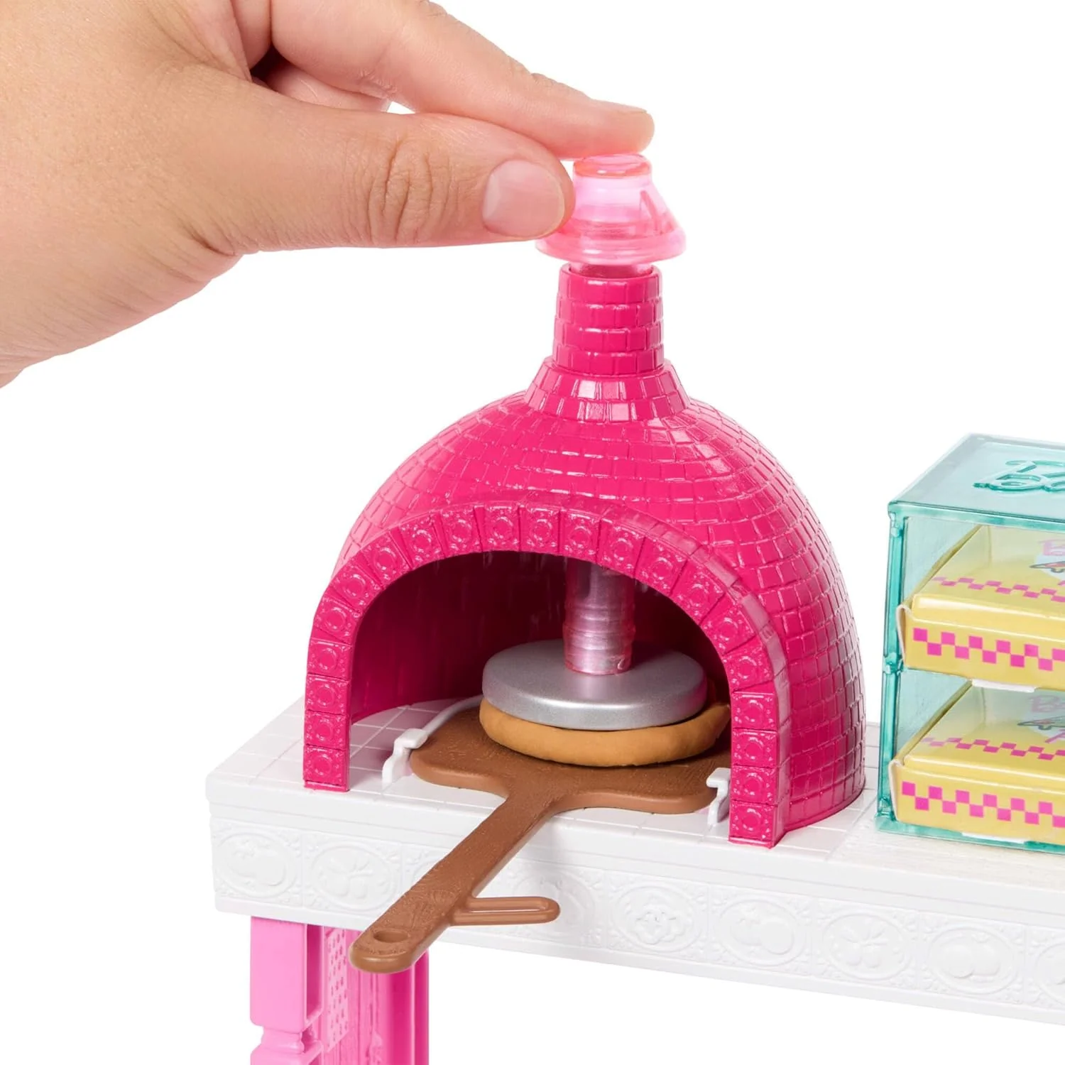 Barbie Pizza Shop Playset with Blonde Doll & 25 Accessories Including Dough, Pizza Toppings, and more, JMK21 - Image 3