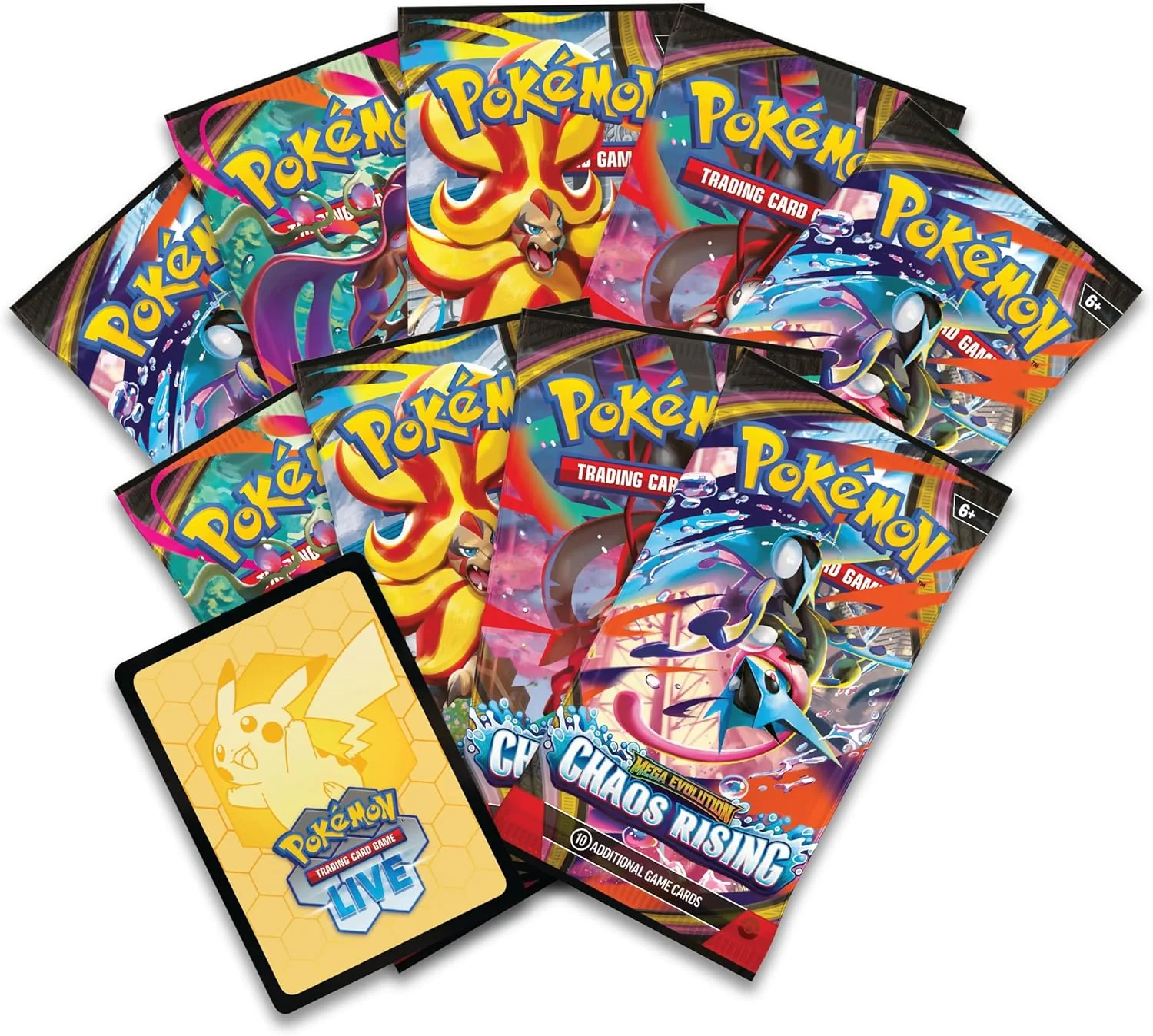 Pokémon TCG: Mega Evolution—Chaos Rising Elite Trainer Box (1 Full-Art Promo Card, 9 Booster Packs & Premium Accessories - Image 3