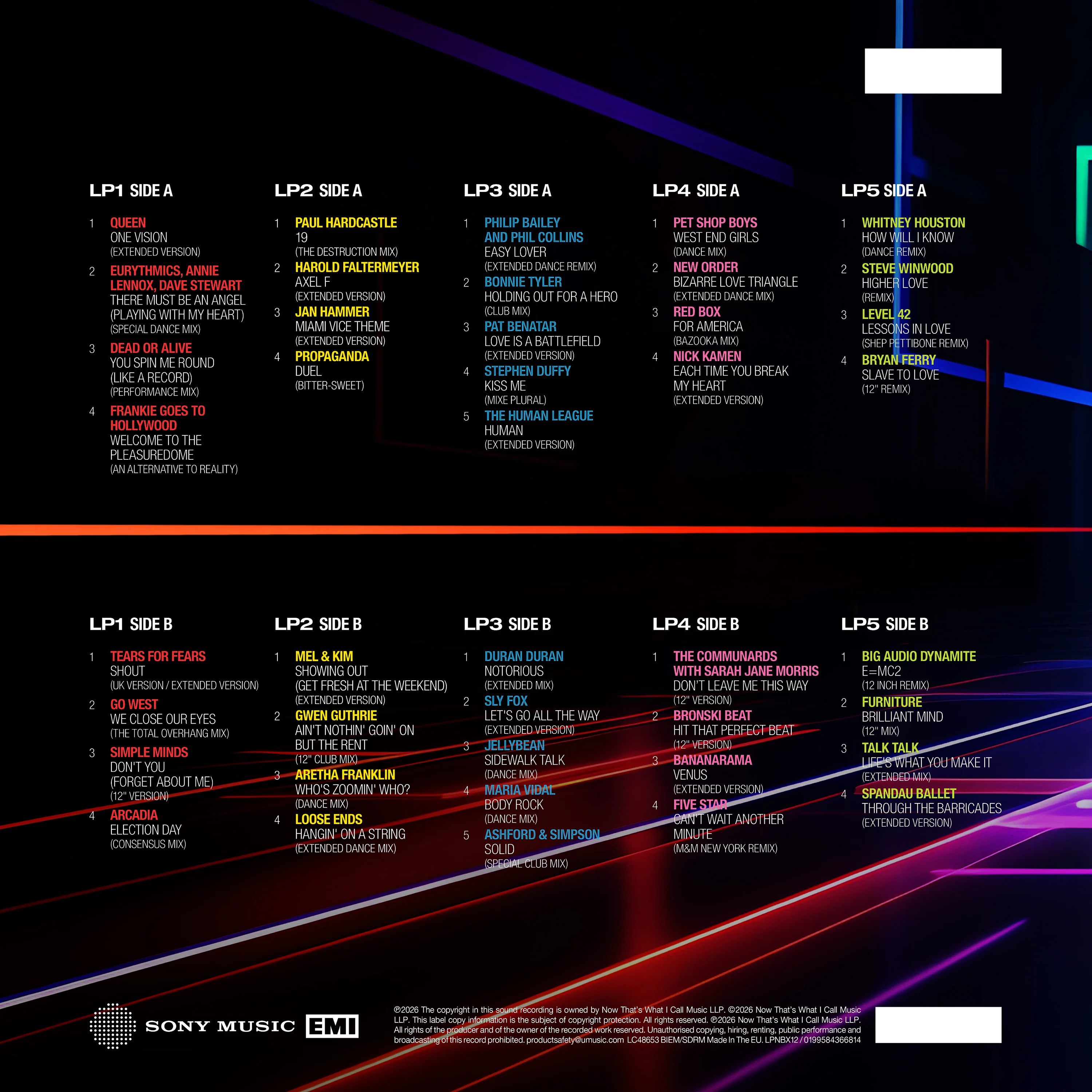 NOW Presents... 12" 80s: Volume Three: 1985-1986 - Image 4