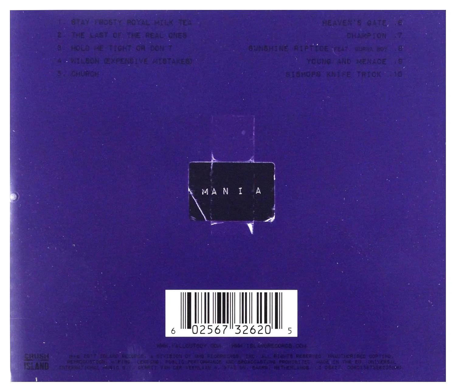 Fall Out Boy Mania Cd (Full Length - Image 3