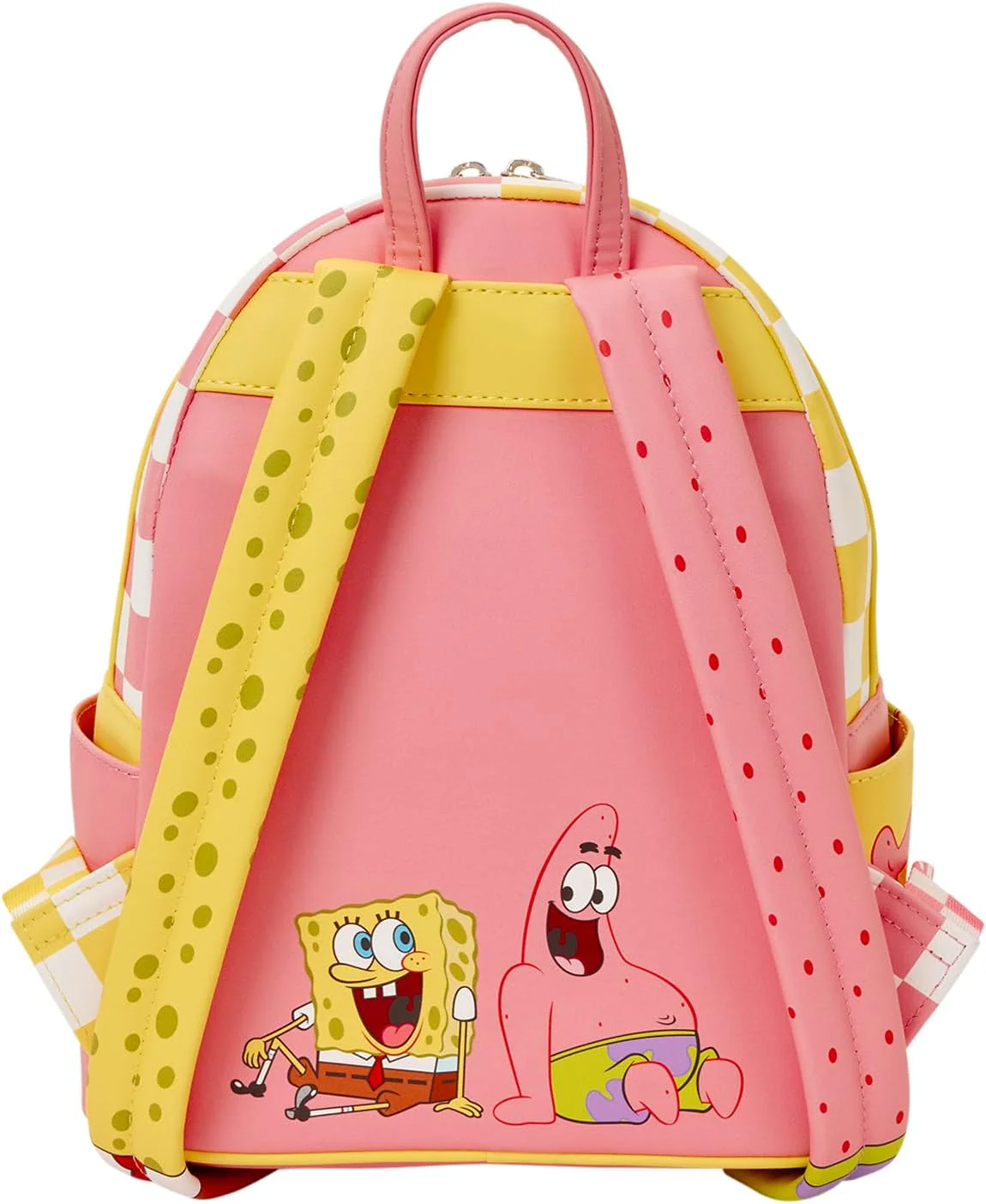 Loungefly Nickelodeon Spongebob Squarepants - Patrick Star - Mini Zaino a Scacchi con Tasca Frontale a Forma di Cuore - Ideale per Bambini e Adulti - Borse da Collezione - Image 4