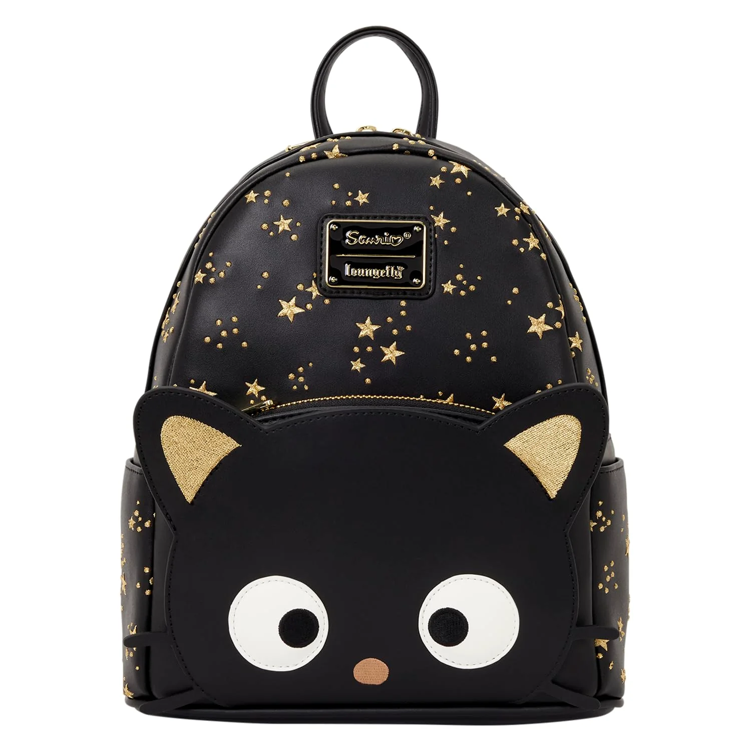 Loungefly Sanrio Chococat - Mini Zaino con Stelle Ricamate Dorate - Ecopelle - Grande per Bambini e Adulti - Borse da Collezione
