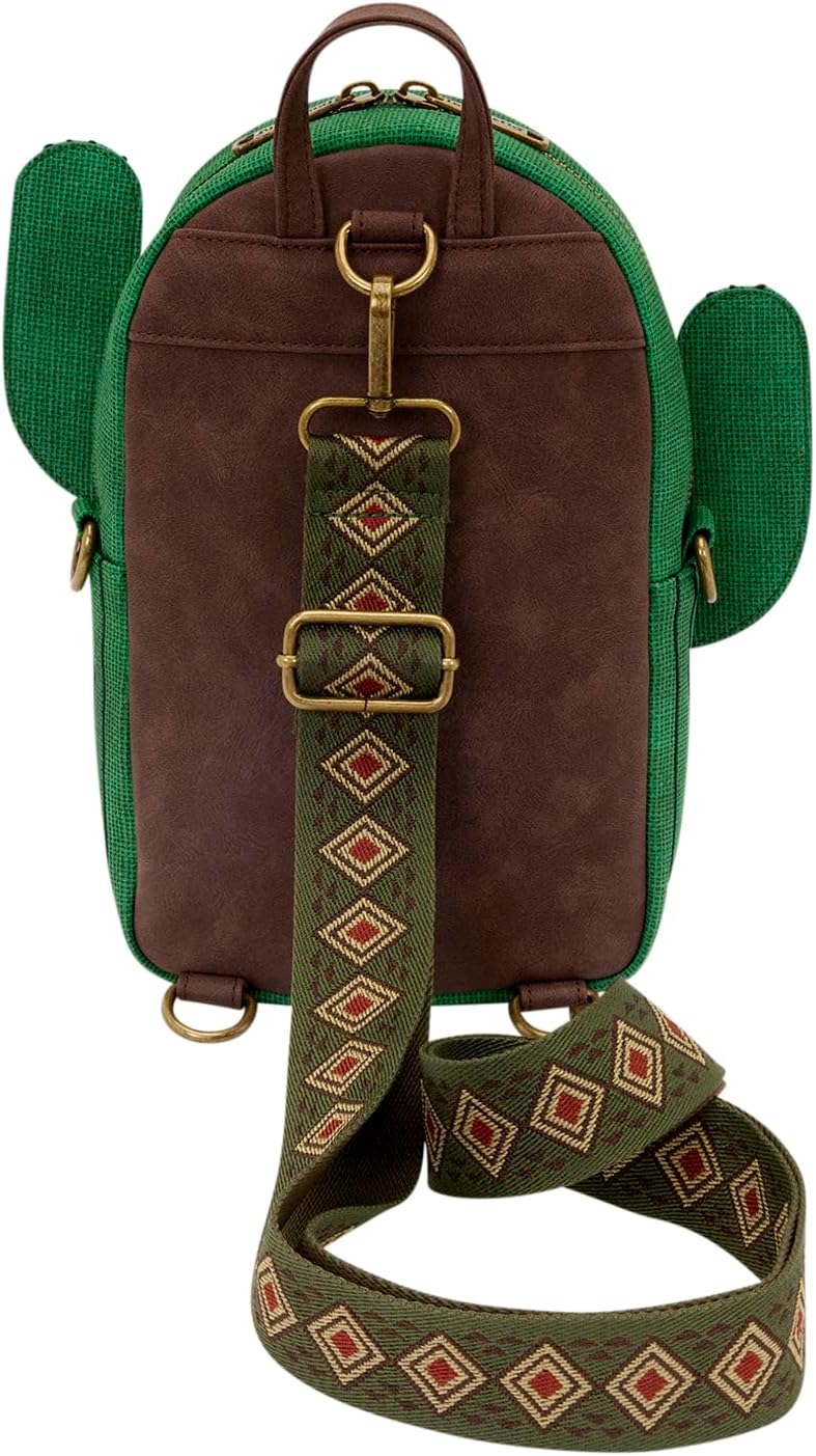 Loungefly Peanuts: Spike - Desert Cactus - Burlap Sling Crossbody Bag with Jacquard Strap - Collectible Bags - Image 2