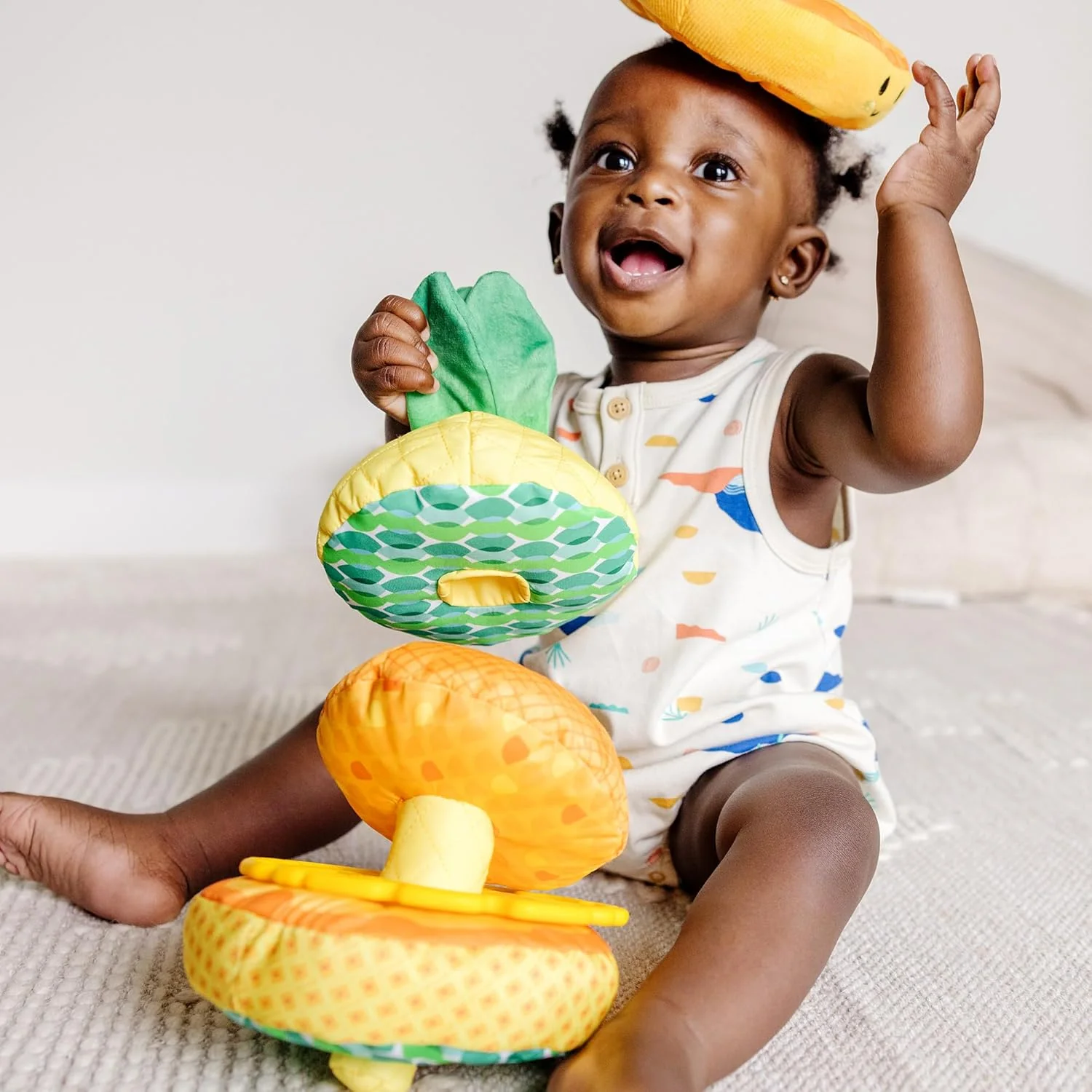 Melissa & Doug Pineapple Soft Stacker | Sensory Baby Toy for Early Learning | 6-12 Months - Image 4