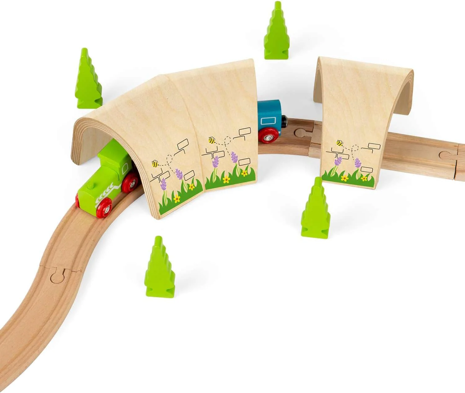 Bigjigs - Bigjigs Houten Treintunnel - 3dlg. - Image 4