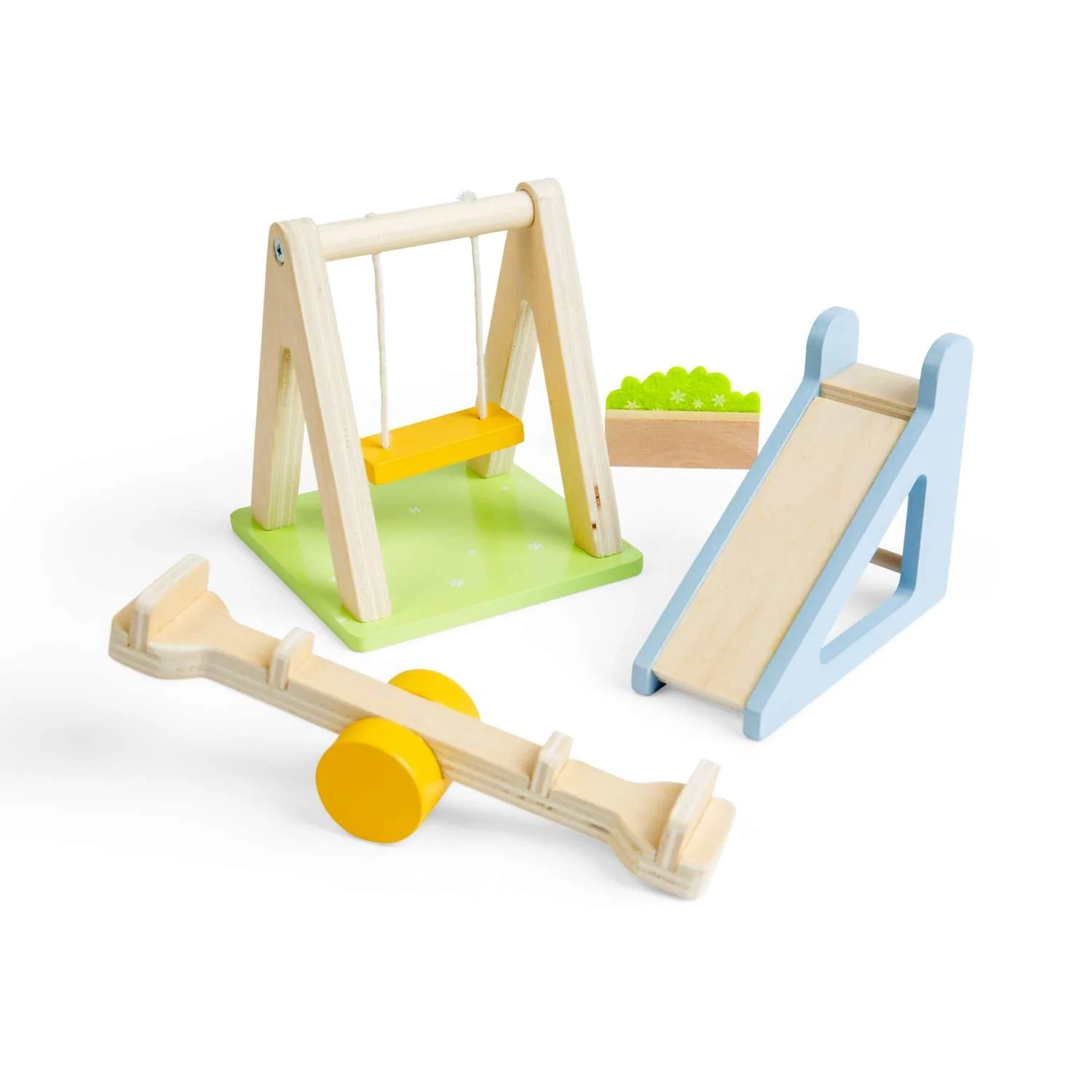 Bigjigs - Bigjigs Houten Poppenhuis Meubels Tuinset - 4dlg.
