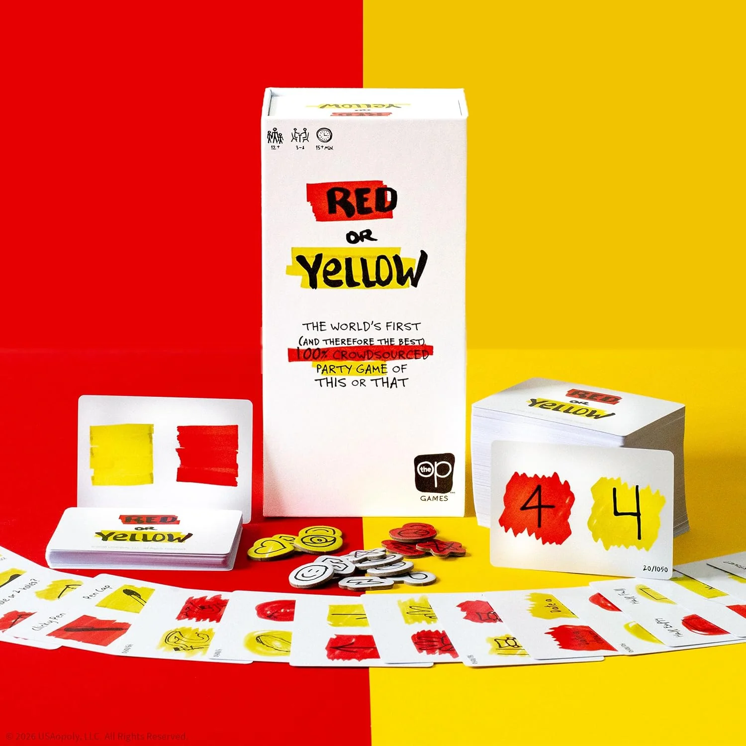 USAopoly Red or Yellow Party Game - Fast-Paced Group Fun, 3-8 Players | A hilarious 15-minute party game for large groups. Great for game nights, teens, and adults. Easy to learn and play! - Image 3
