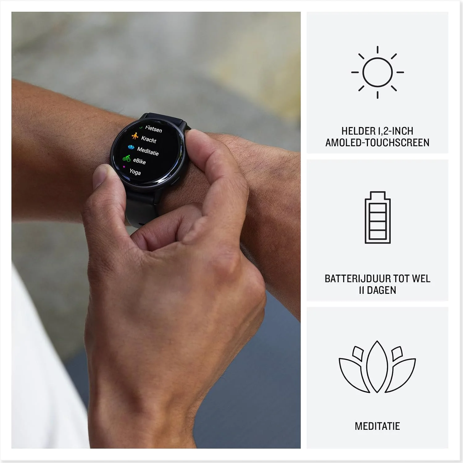 Garmin Vivoactive 5 AMOLED GPS Smartwatch with All-day Health Monitoring and Music, Metallic Navy Aluminium Bezel with Navy Case and Silicone Band - Image 4