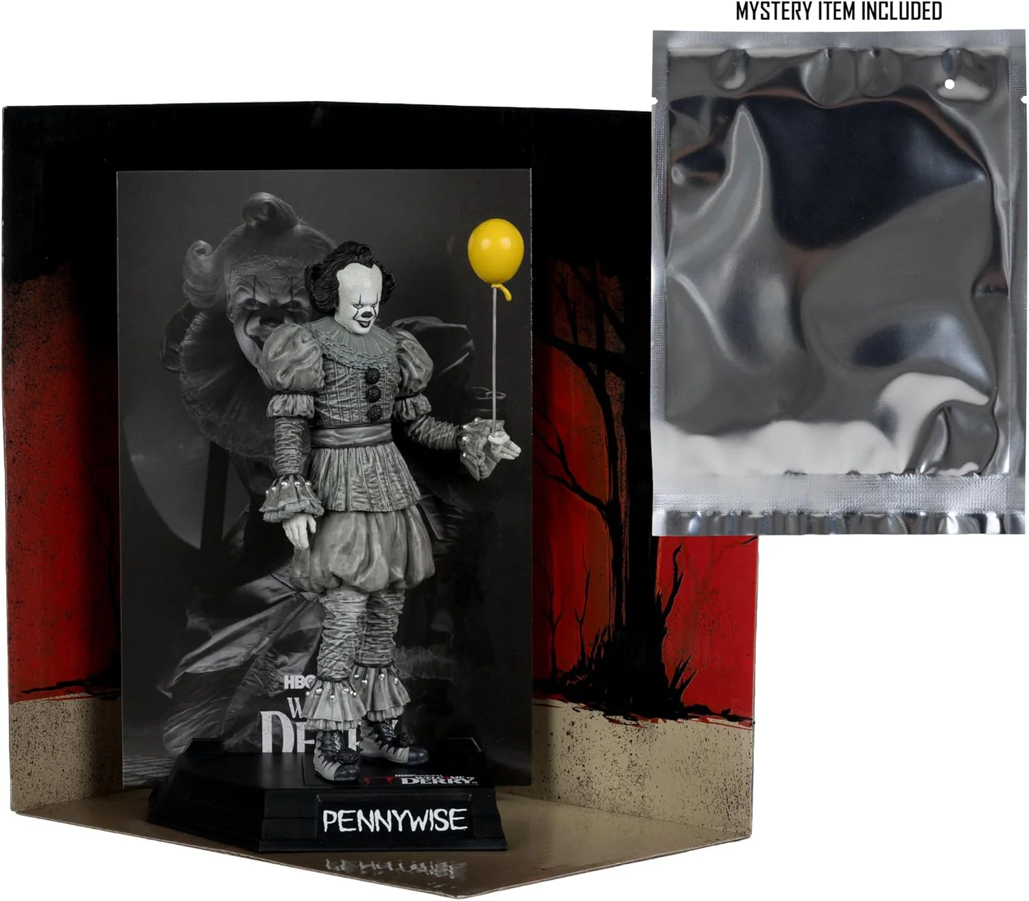 It Welcome To Derry Movie Maniacs Figure Pennywise (Black &Amp; White) 16 Cm - Image 3
