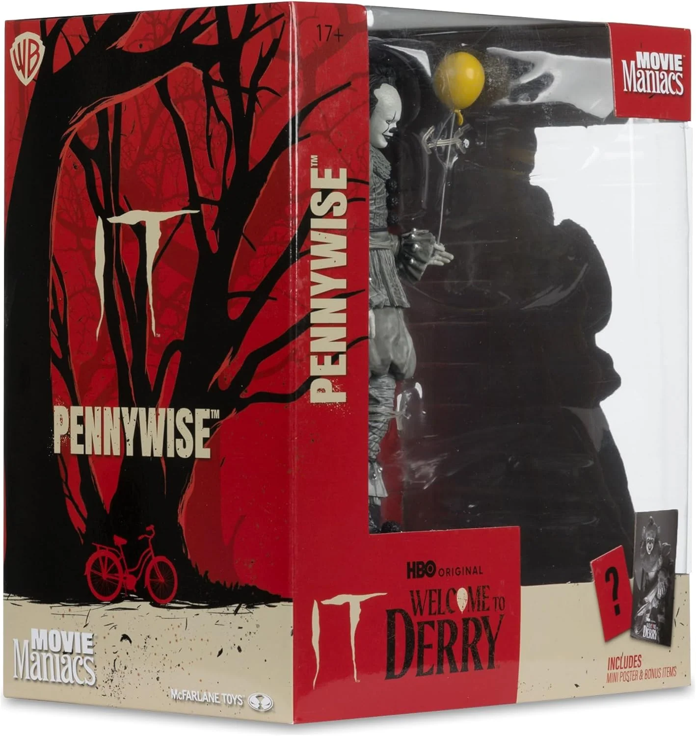 It Welcome To Derry Movie Maniacs Figure Pennywise (Black &Amp; White) 16 Cm - Image 7