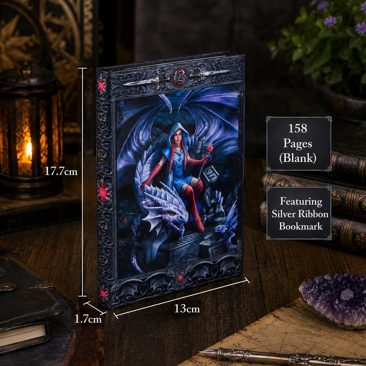Anne Stokes A5 Gothic Fantasy Journals 17cm – Hardback Writing Notebooks (Dragon Mage - Image 4