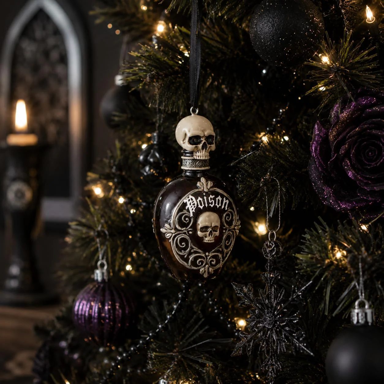House of Obscura Gothic Hanging Ornament – Resin Dark Fantasy Decoration Collection (Poison Bottle - Image 7