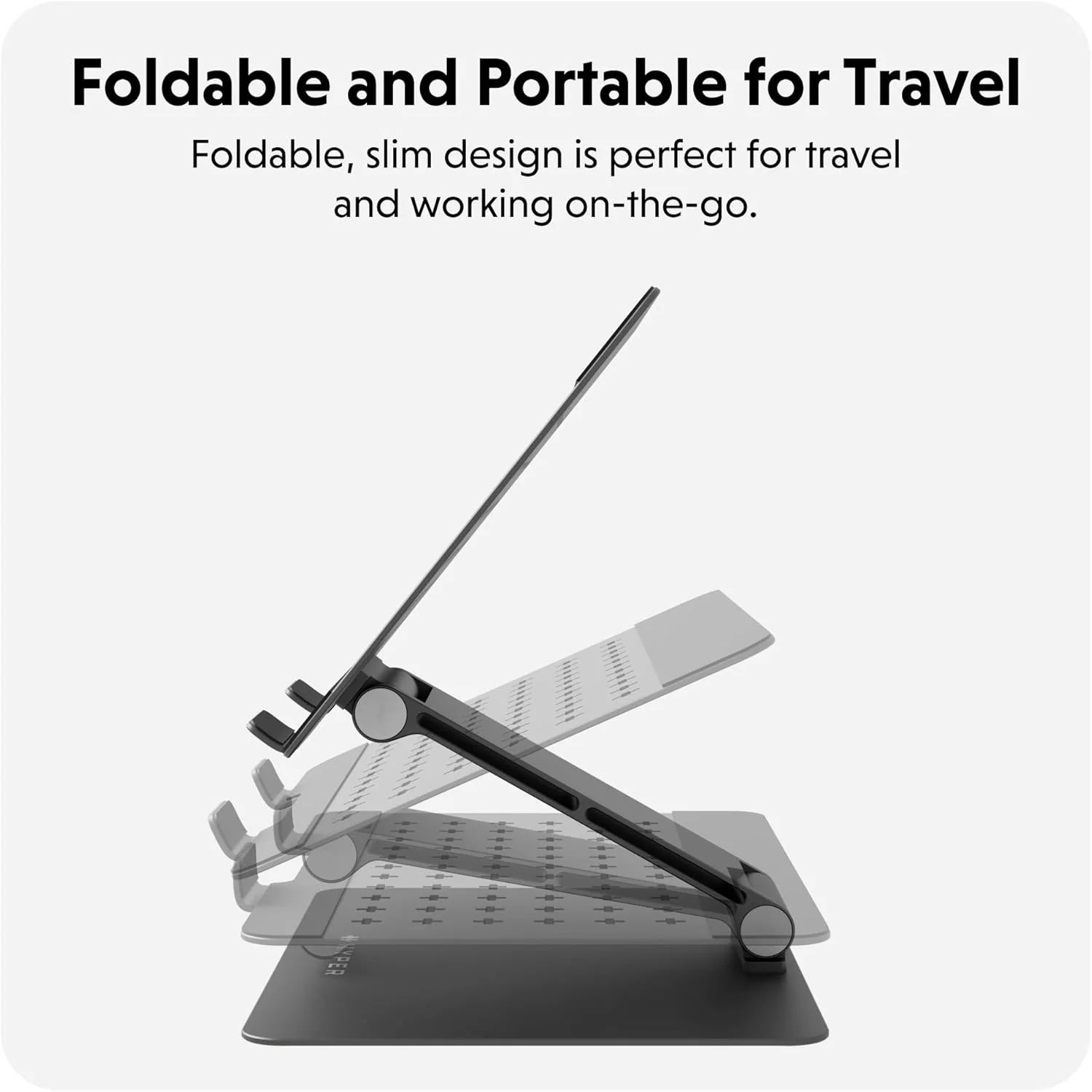 Hyperspace Ergonomic Adjustable Laptop Stand - Slate Grey - Image 3