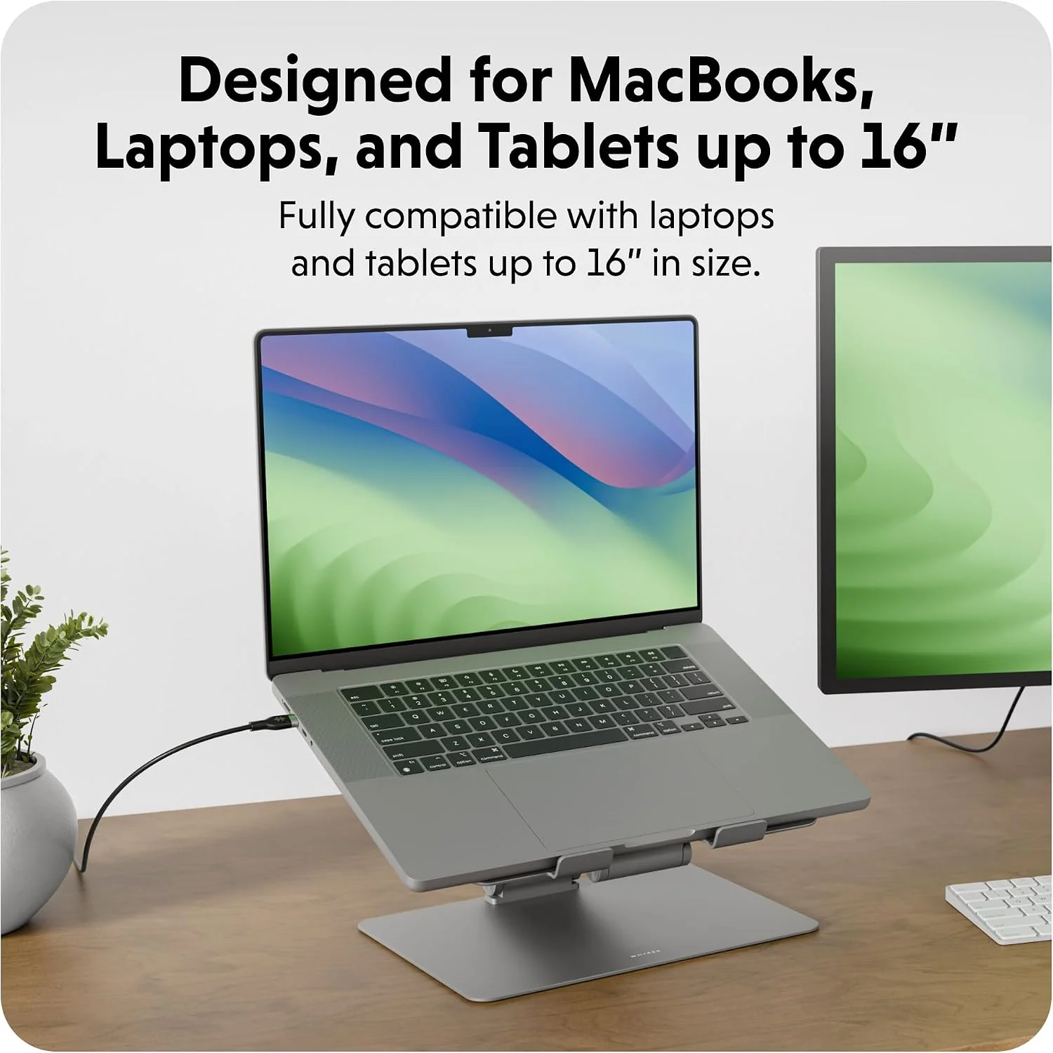 Hyperspace Ergonomic Adjustable Laptop Stand - Slate Grey - Image 4