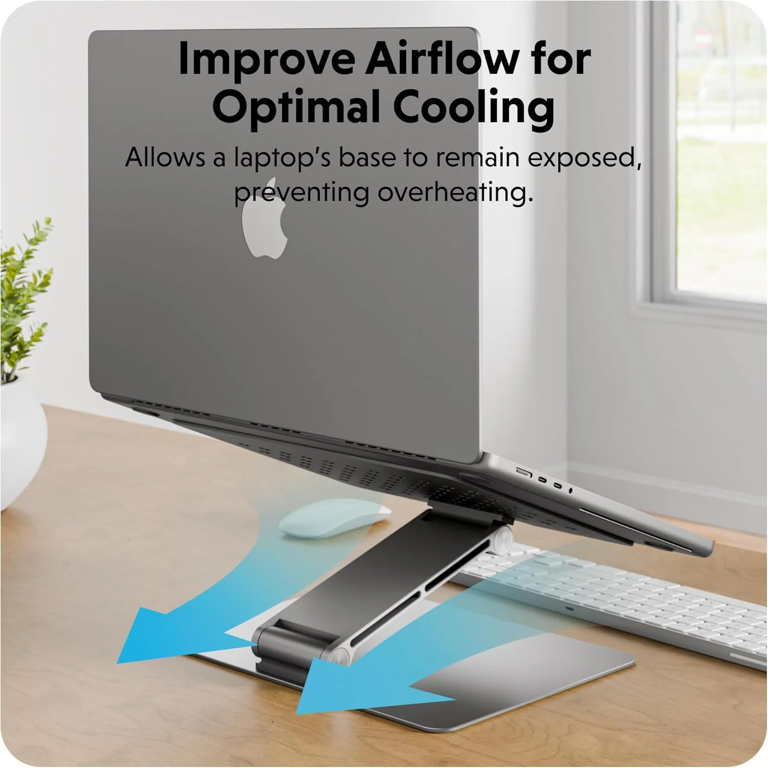 Hyperspace Ergonomic Adjustable Laptop Stand - Slate Grey - Image 6