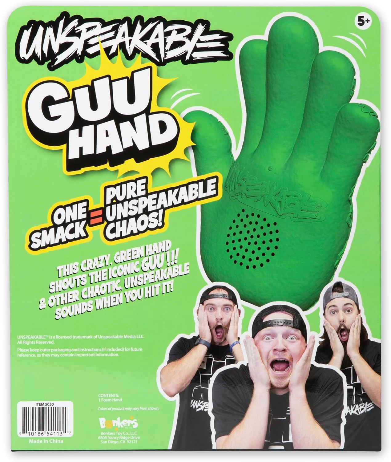 Unspeakable GUU Hand Toy – Giant Wearable Sound FX Kids Toy – Smack‑Activated Interactive Merch – YouTuber Roleplay Toy for Fans - Image 2