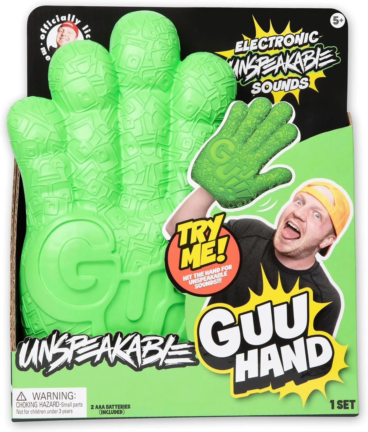 Unspeakable GUU Hand Toy – Giant Wearable Sound FX Kids Toy – Smack‑Activated Interactive Merch – YouTuber Roleplay Toy for Fans - Image 5
