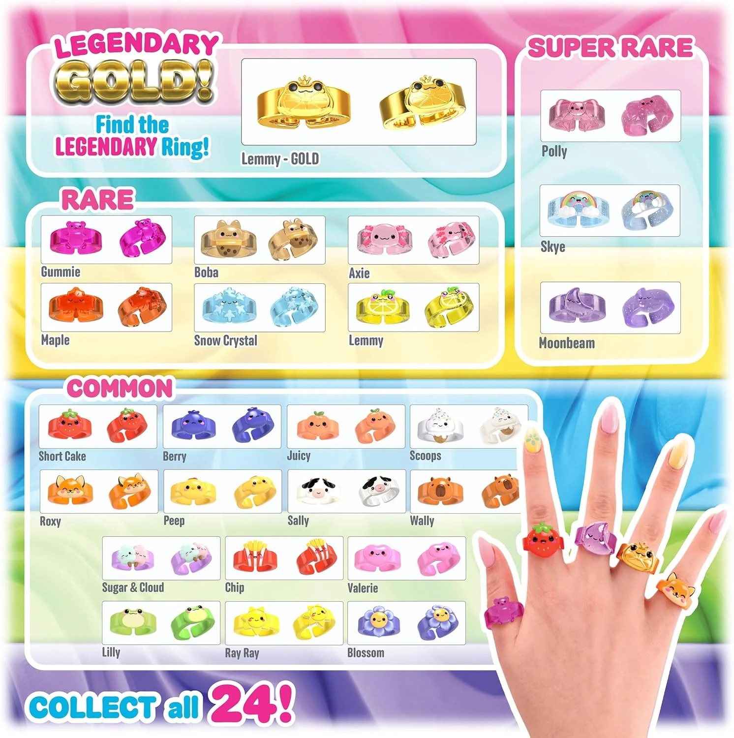 Sky Castle Jelly Cakes™ Bestie Party Pack, Chillin’ With Rachel Sensory Slime, 3 Layer Cake-Shaped Compound, Stretch, Squish & Mix Surprise Toy - Image 2