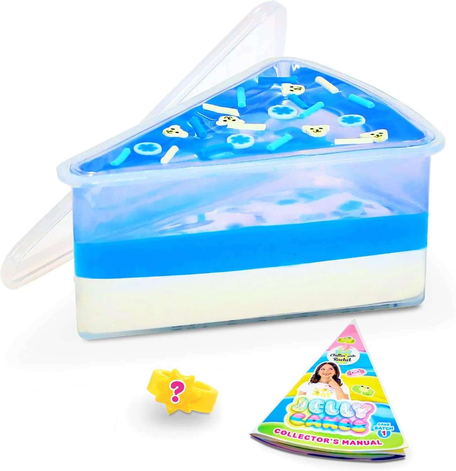 Sky Castle Jelly Cakes™ Bestie Party Pack, Chillin’ With Rachel Sensory Slime, 3 Layer Cake-Shaped Compound, Stretch, Squish & Mix Surprise Toy - Image 5