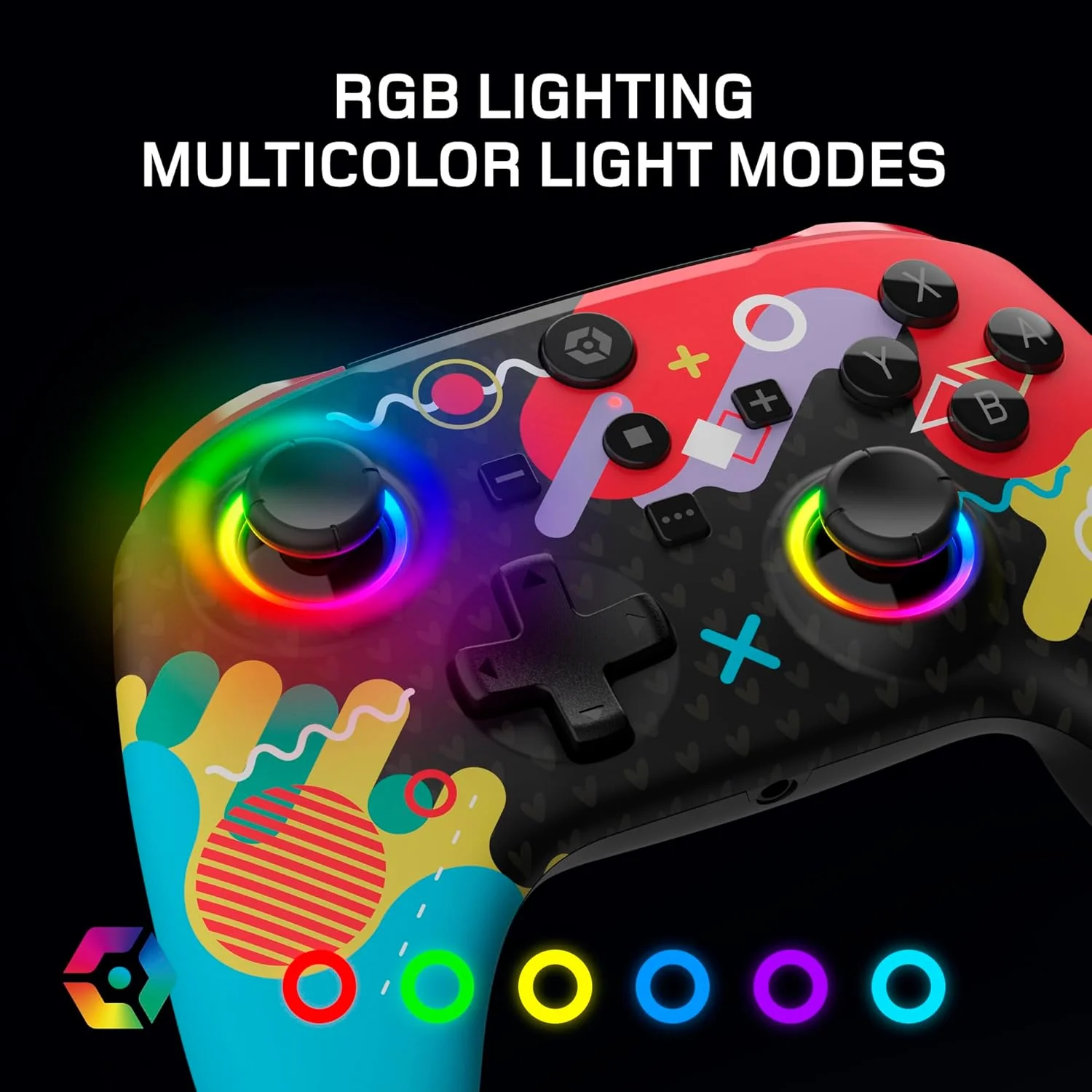 Gioteck WX5+ Doodle - Wireless Controller for Nintendo Switch 2 - Chat Menu Button - Hall Effect Thumbs and Triggers - Customisable RGB - Programmable Back Buttons - Image 8
