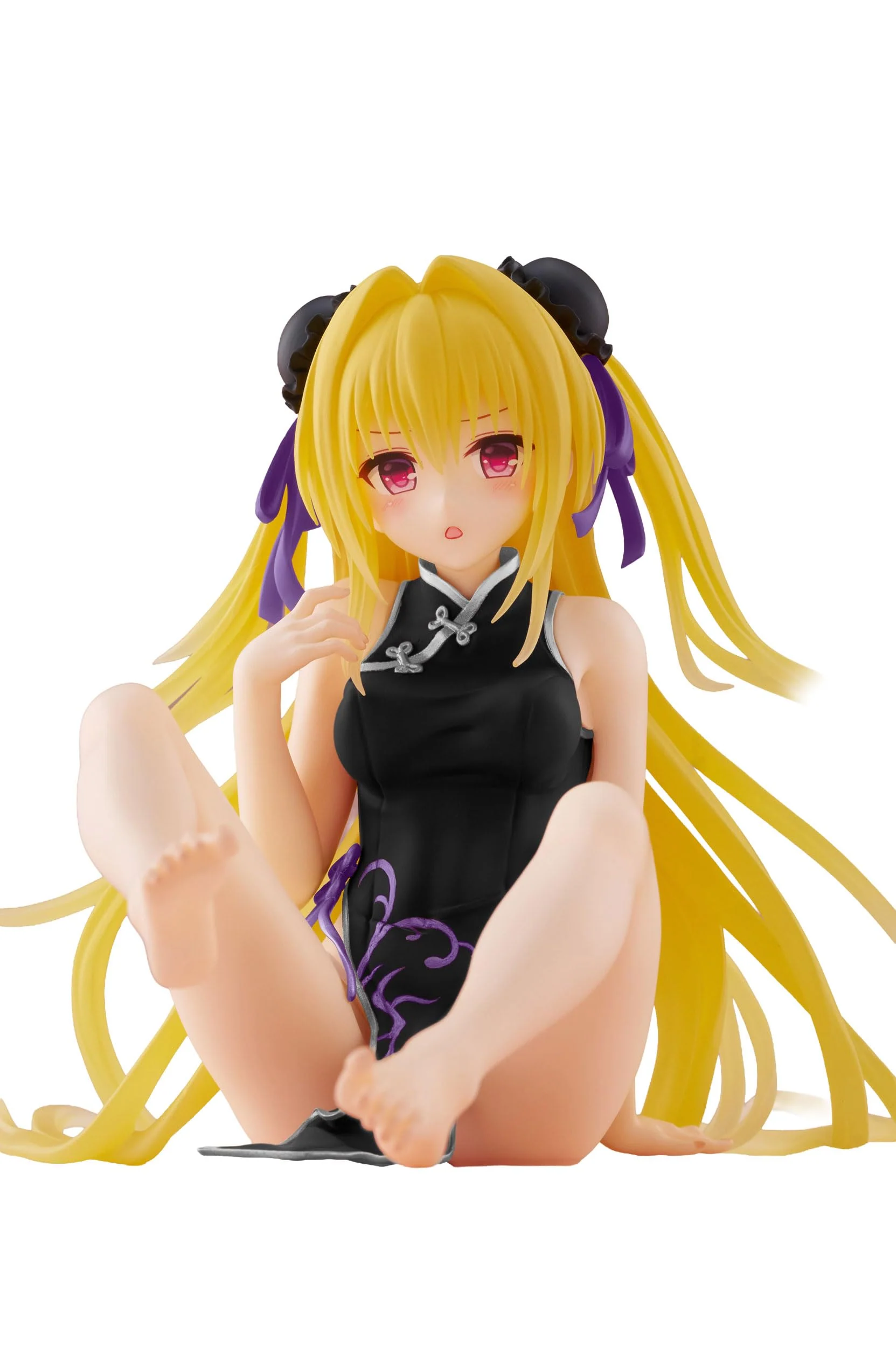 to Love-Ru Darkness Statua in PVC da scrivania, simpatica statuetta dorata (China Dress Ver.) Rinnovo 13 cm