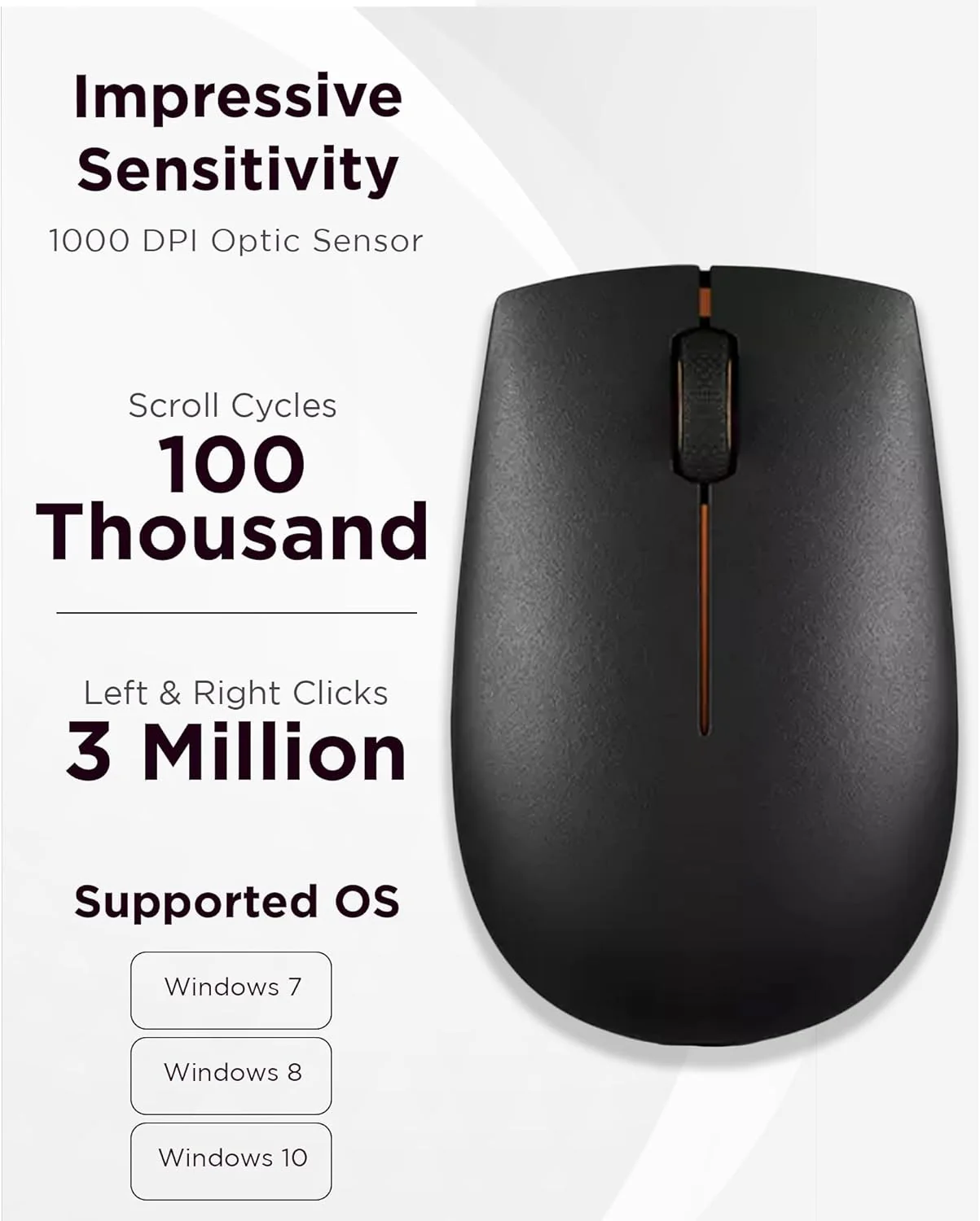 Lenovo 300 Wireless Compact Mouse - Image 4