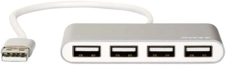 Port Designs 4 Ports 2.0 USB Hub, Silver - Image 5