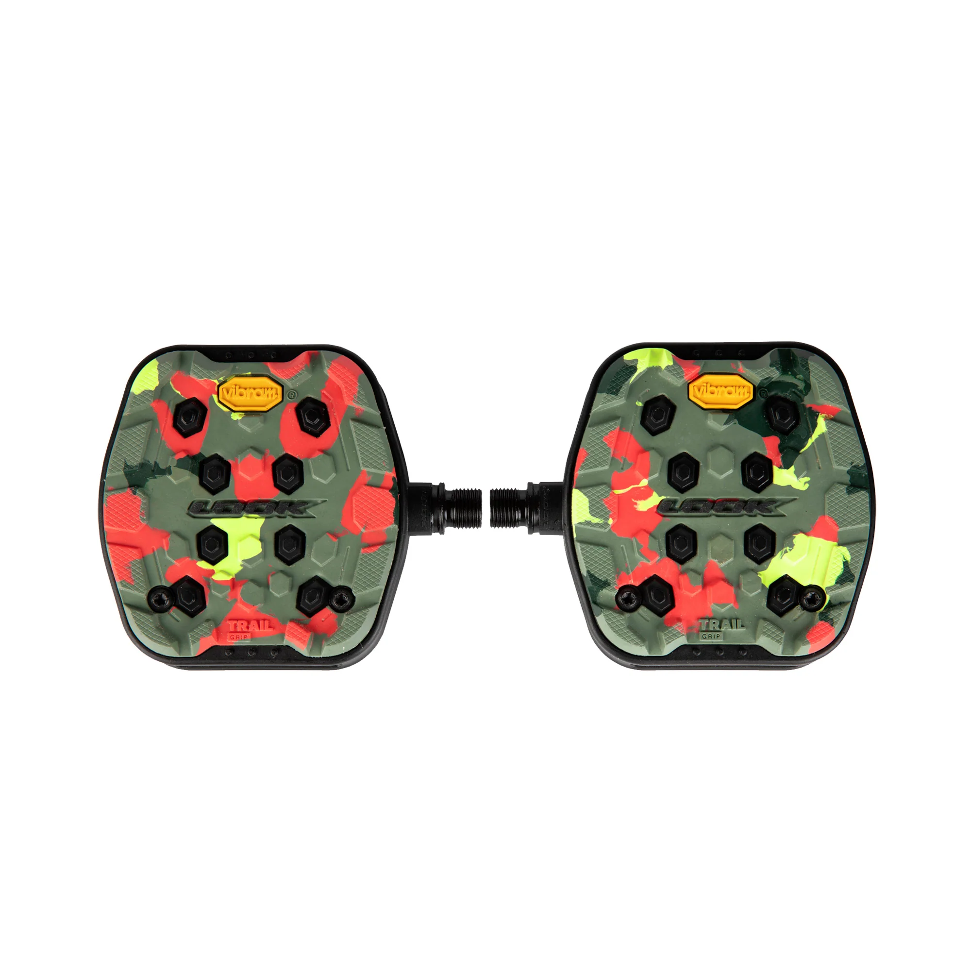 Look Trail Grip Flat MTB Pedals Camo